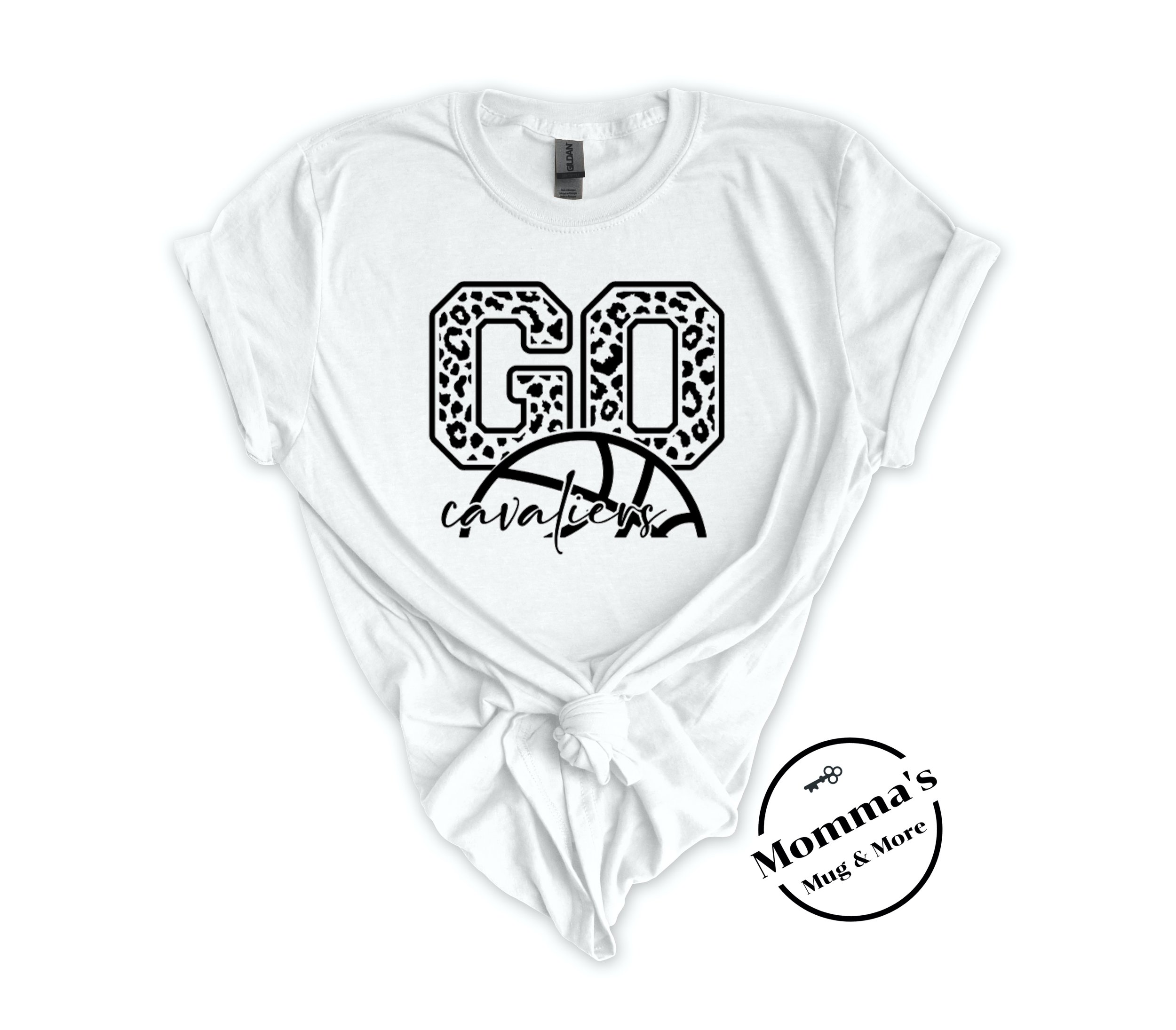 CORUNNA CAVALIERS BASKETBALL WHITE TEE.jpeg