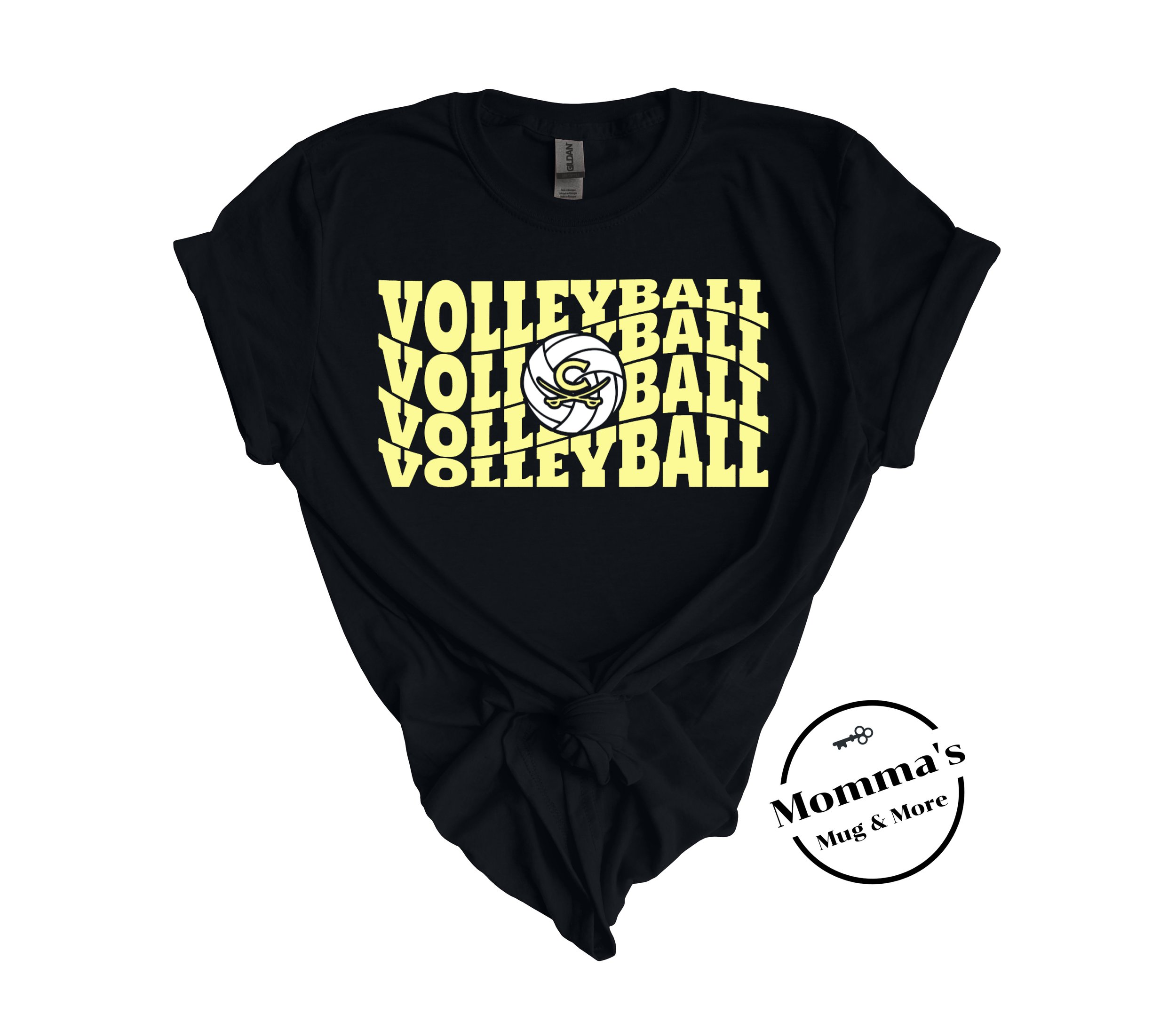 CORUNNA CAVALIERS VOLLEYBALL BLACK TEE.jpeg