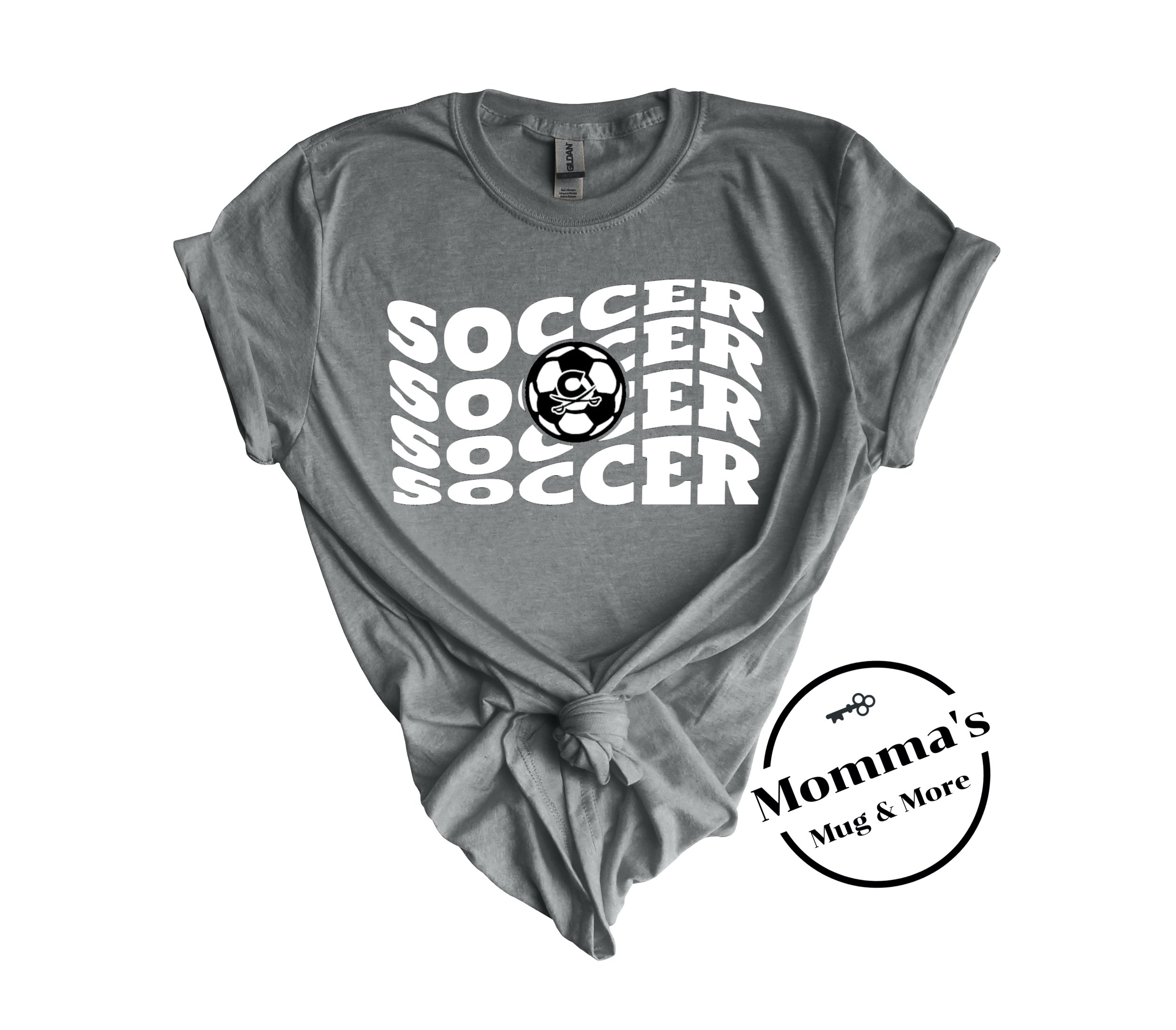 CORUNNA CAVALIERS SOCCER WHITE GRAPHITE HEATHER TEE.jpeg