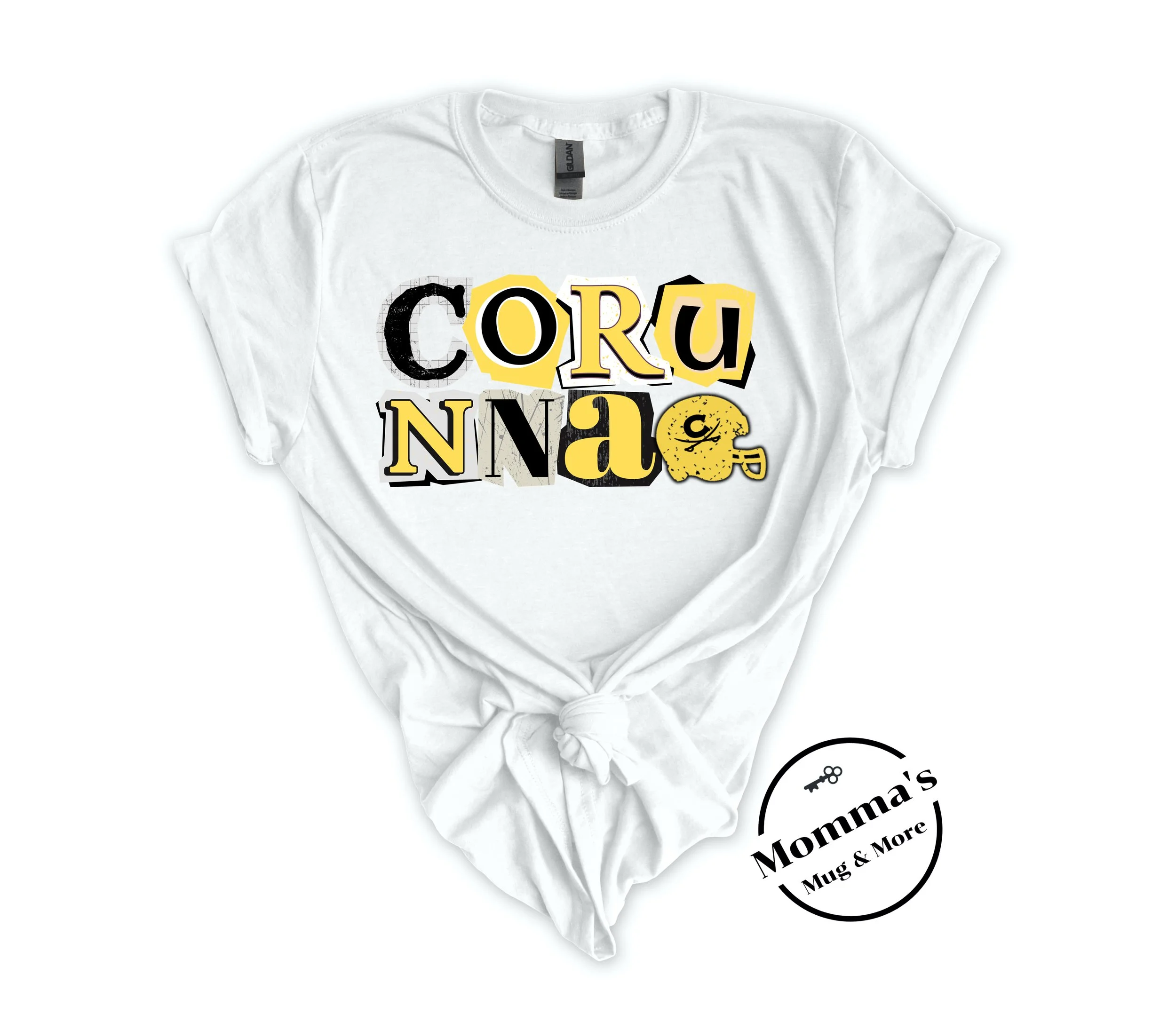 CORUNNA CAVALIERS RANDSOM FOOTBALL WHITE TEE.jpeg