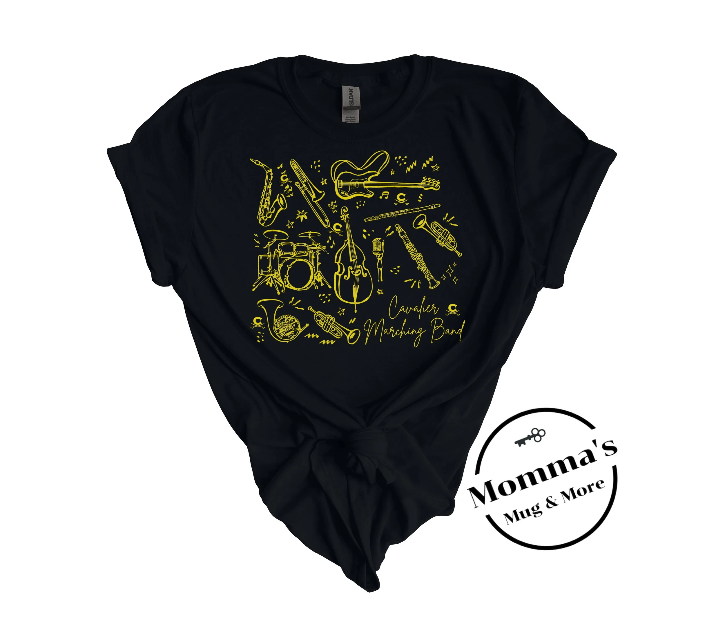 CAVALIERS MARCHING ORCHESTRA GOLD AND BLACK TEE.jpeg