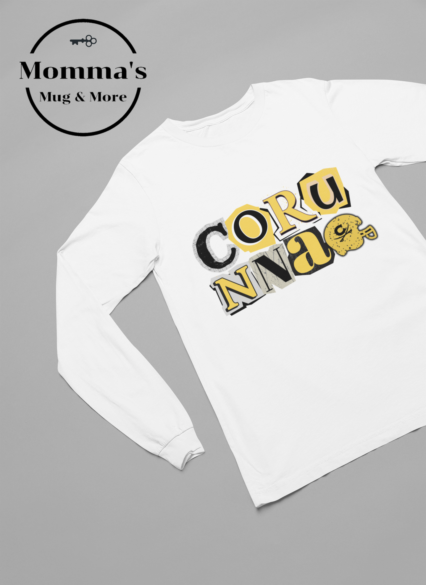 CORUNNA CAVALIERS RANDSOM FOOTBALL WHITE SLEEVED TEE.png