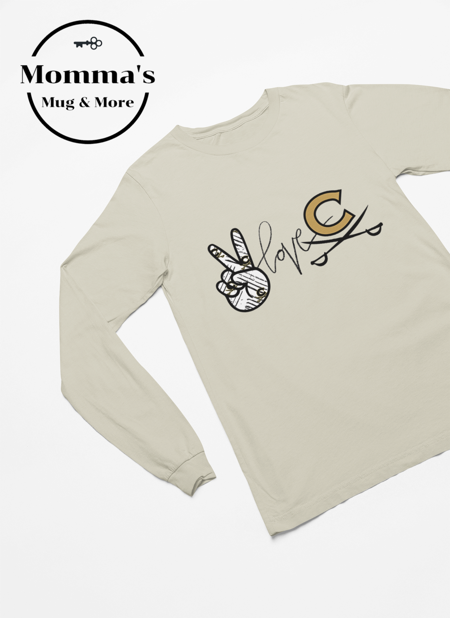 PEACE LOVE CORUNNA NATURAL SLEEVED TEE.png (Copy)