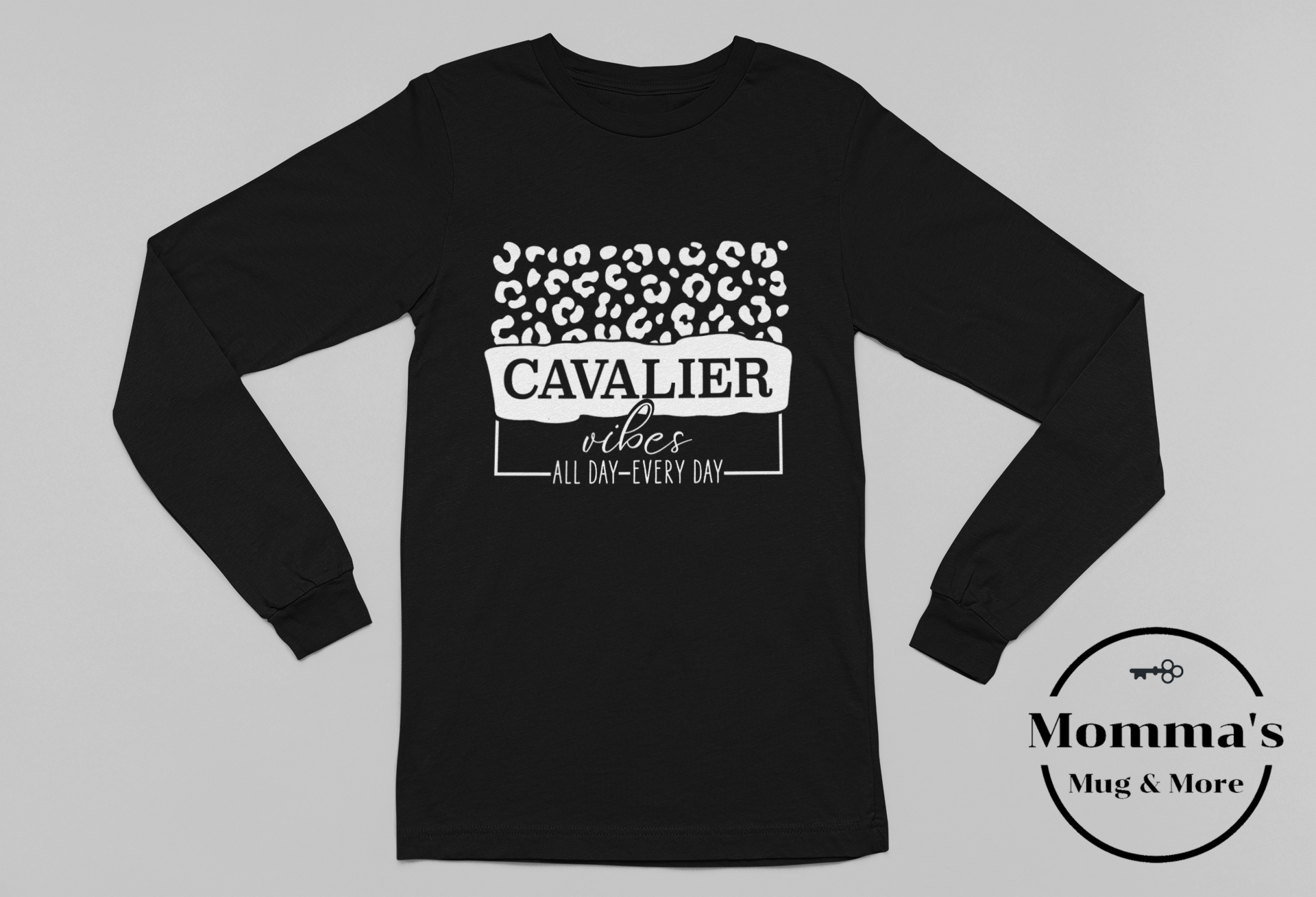 CAVALIER VIBES BLACK AND WHITE SLEEVED TEE.png