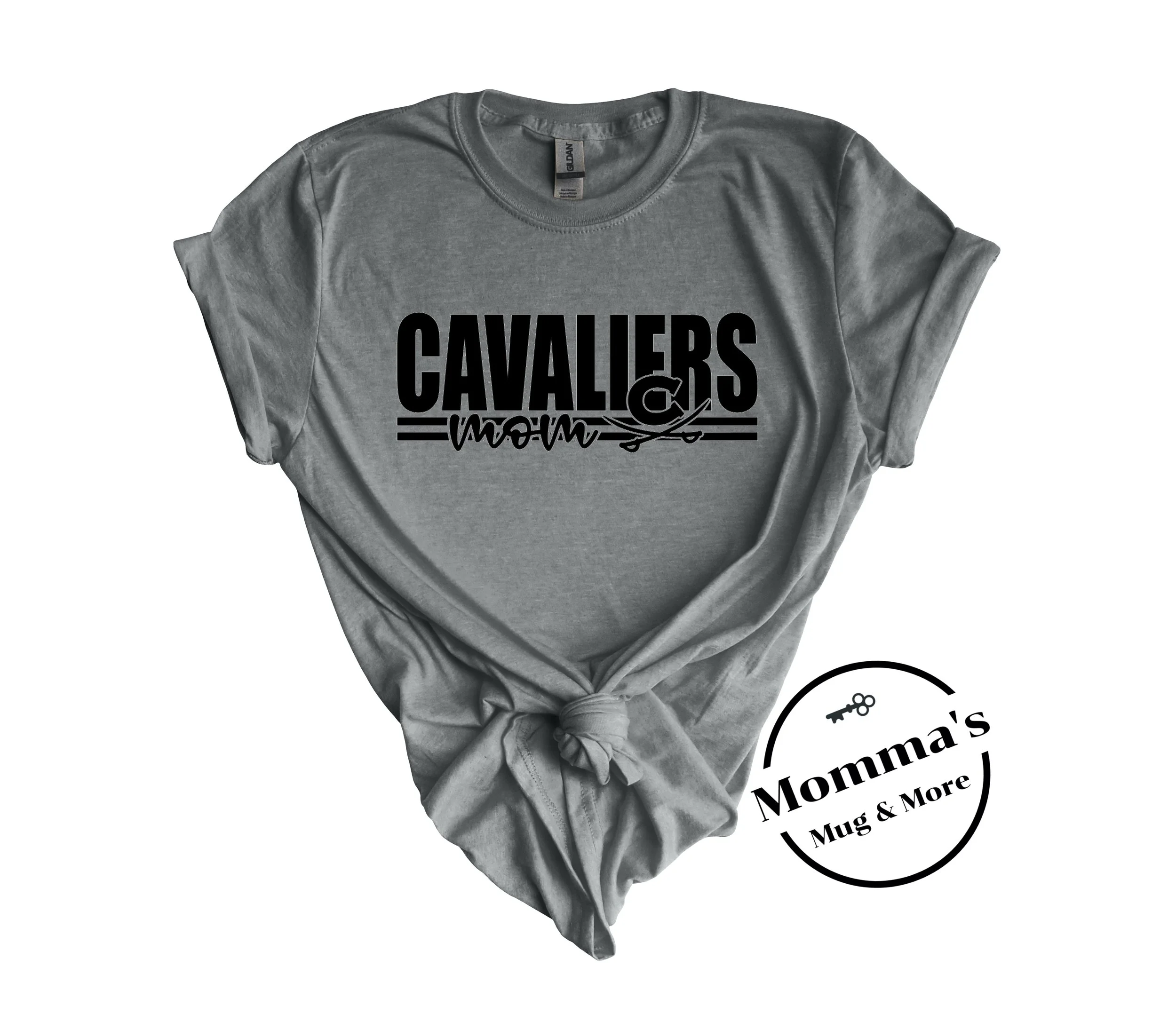 CORUNNA CAVALIERS MOM STRIPED GRAPHITE HEATHER TEE.jpeg