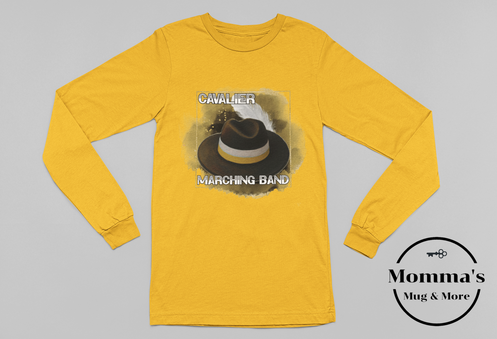 CAVALIERS MARCHING AUSSIE GOLD SLEEVED TEE.png