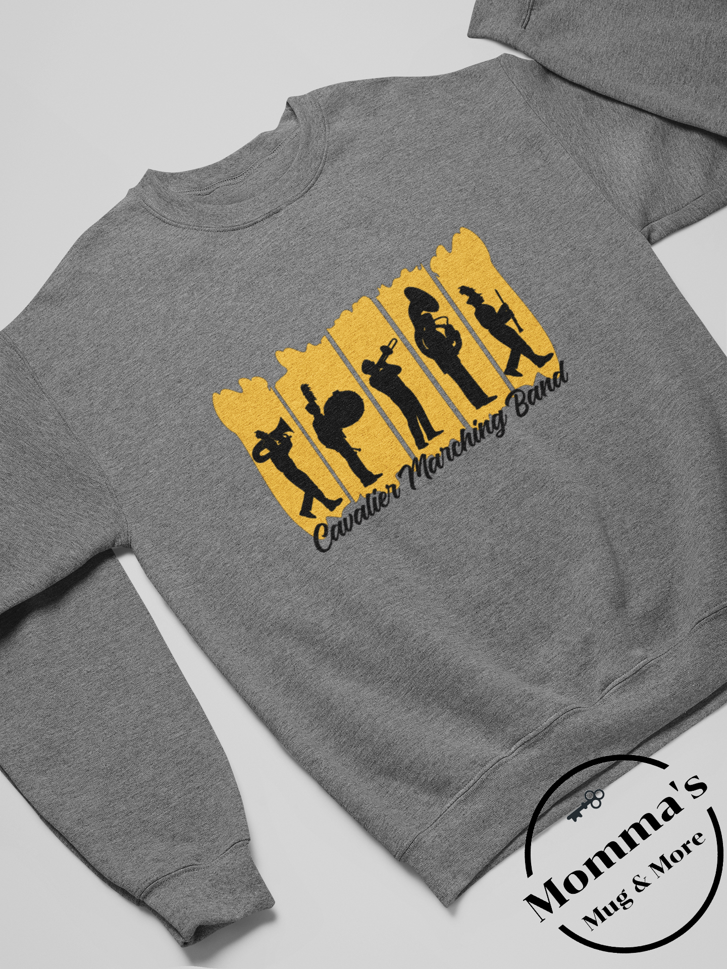 CAVALIER MARCHING BAND PAINTSTOKES GRAPHITE HEATHER CREW SWEATSHIRT.png