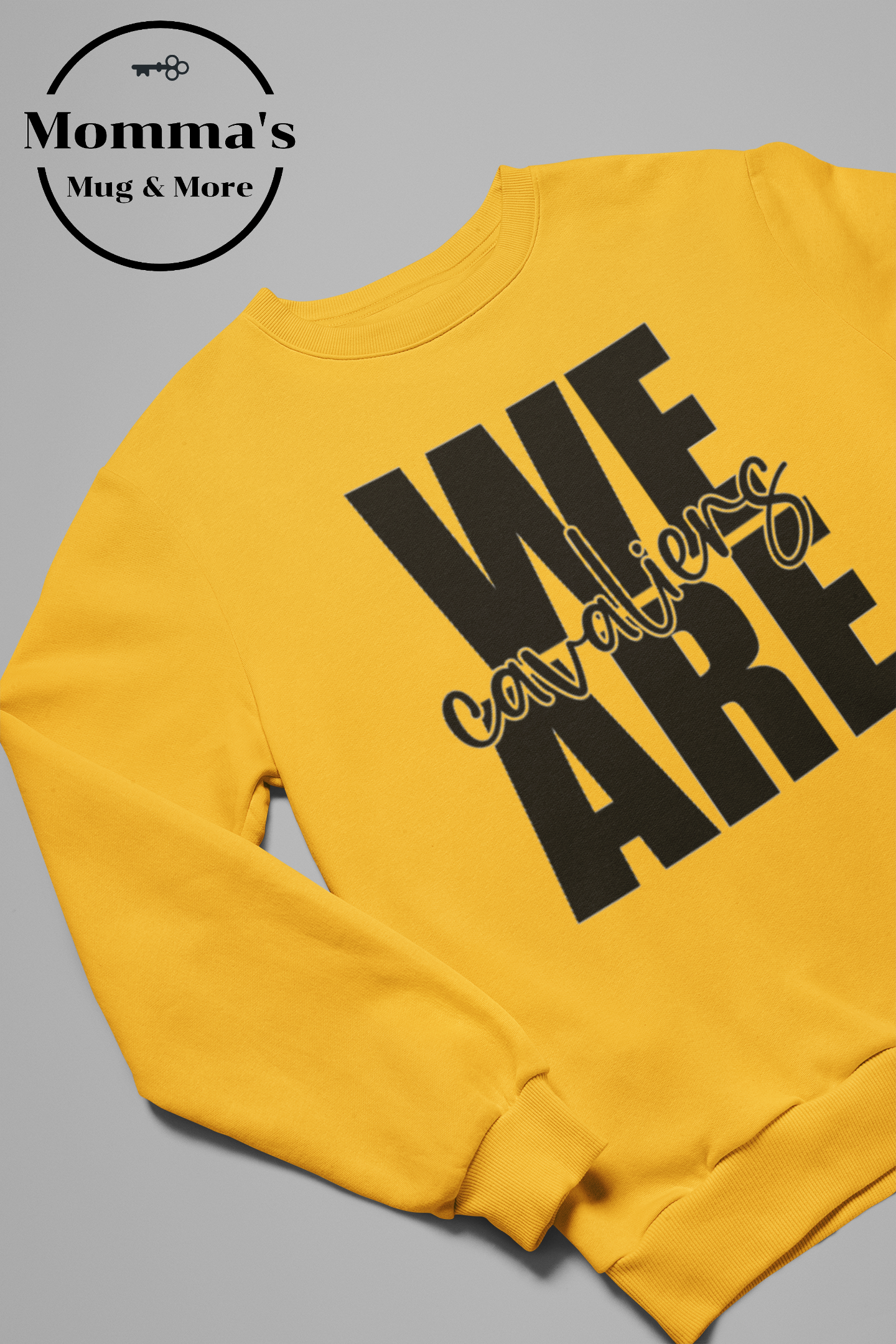 WE ARE CAVALIERS GOLD SWEATSHIRT.png