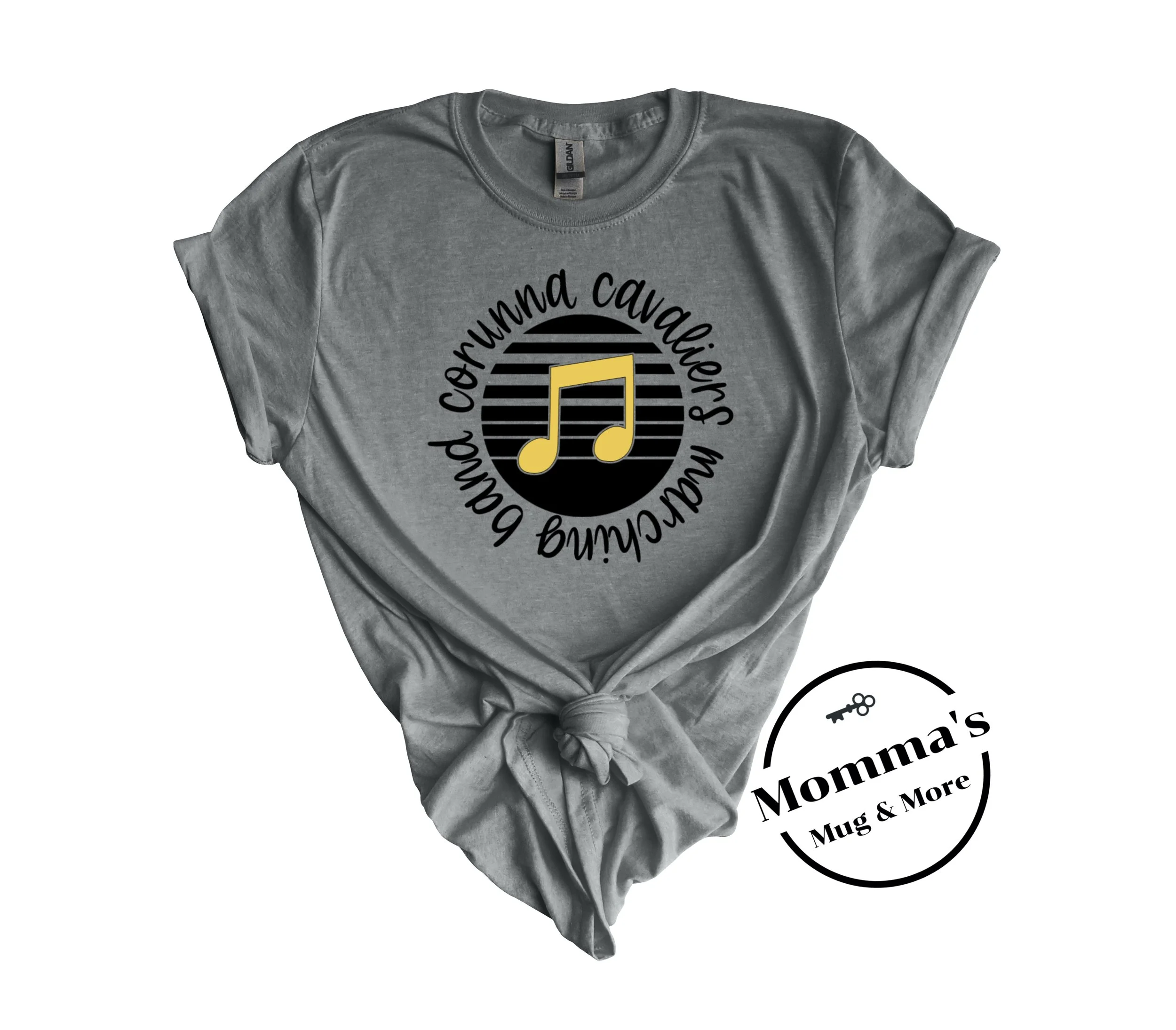 CORUNNA CAVALIERS MARCHING BAND CIRCLE GRAPHITE HEATHER TEE.jpeg