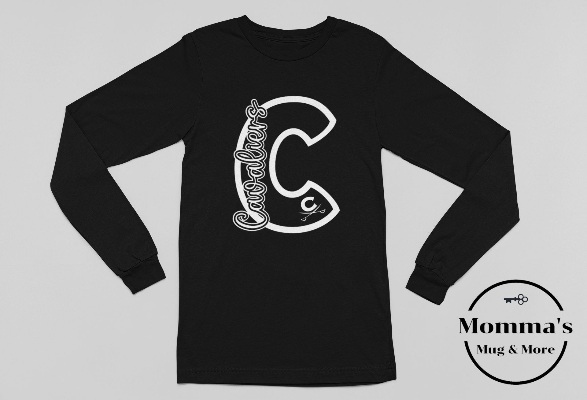 CAVALIER C BLACK AND WHITE SLEEVED TEE.png