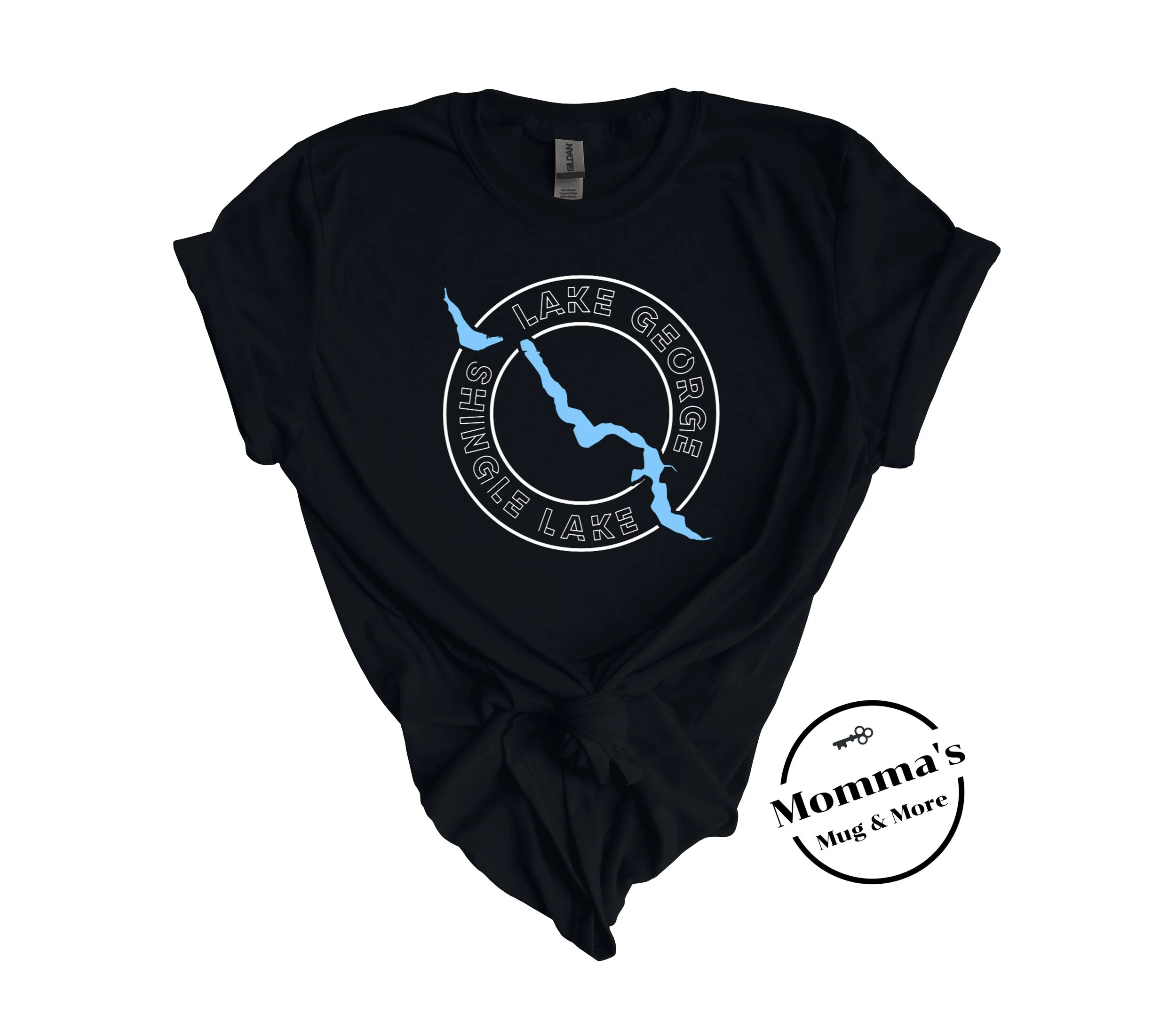 LAKE GEORGE SHINGLE LAKE BLACK TEE.jpeg