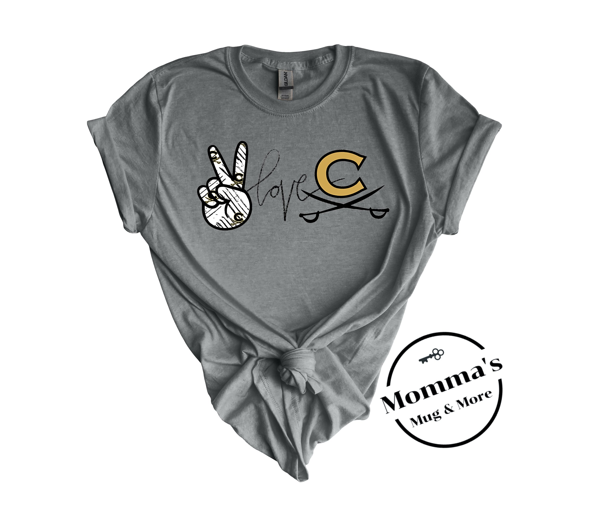 PEACE LOVE CAVALIERS GRAPHITE HEATHER TEE.jpeg