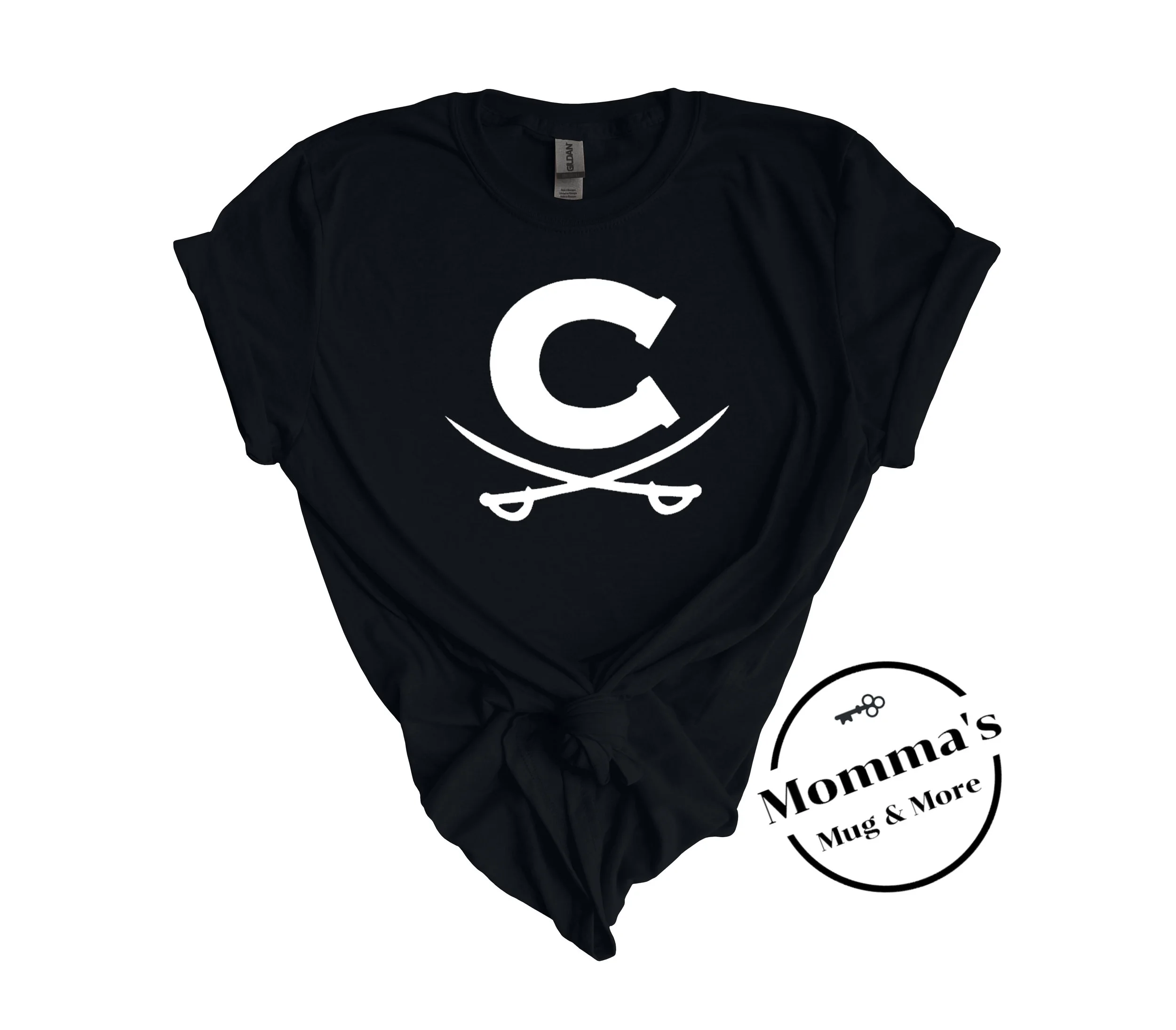 CORUNNA CAVALIERS CROSS SWORDS BLACK TEE.jpeg (Copy)