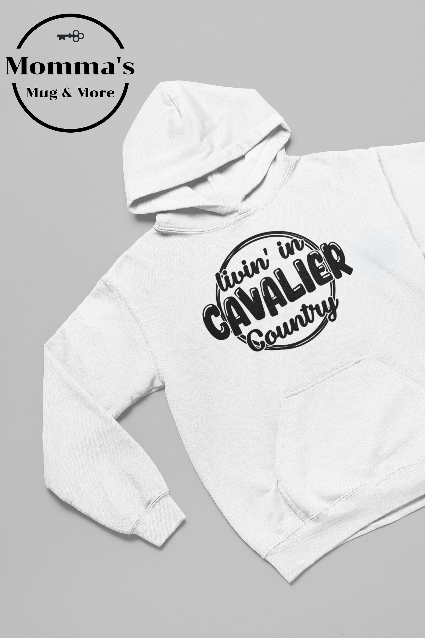 LIVIN IN CAVALIER COUNTRY WHITE HOODIE.png
