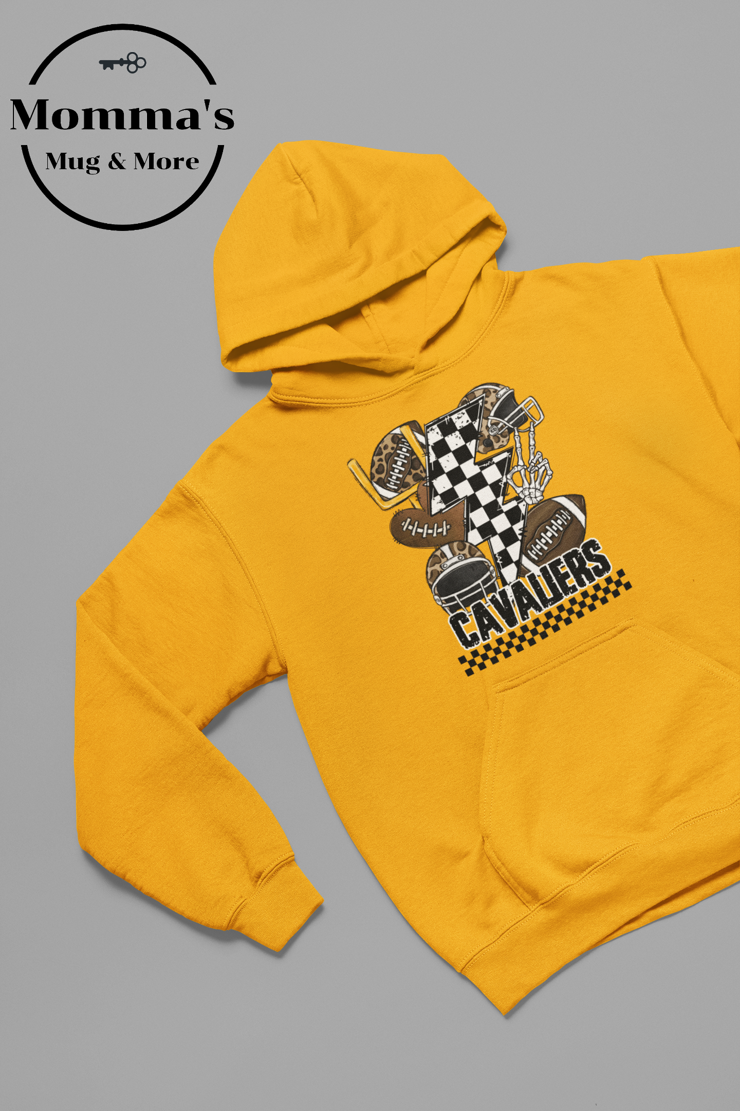 CAVALIERS BOLT FOOTBALL GOLD HOODIE.png