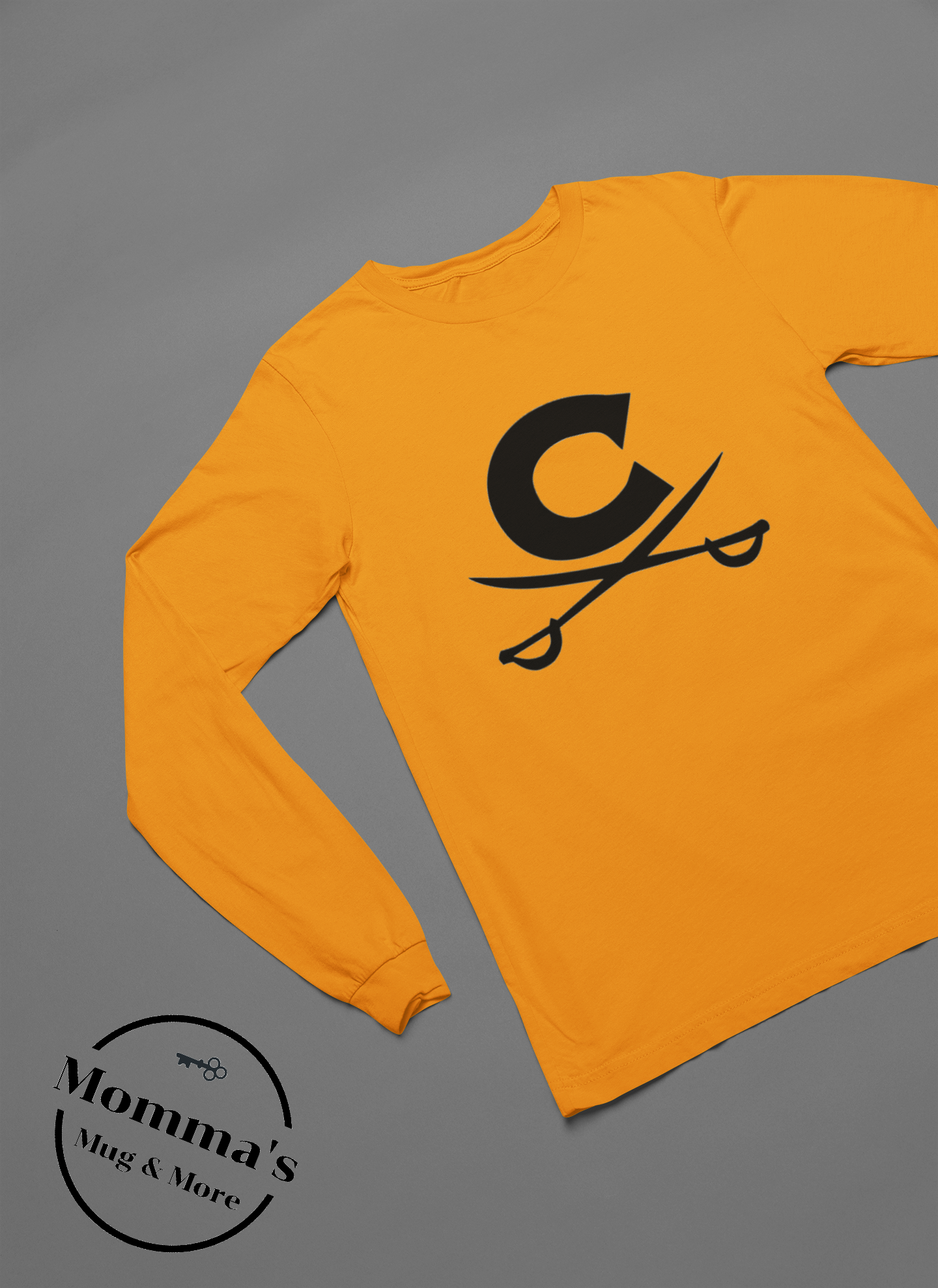 CORUNNA CAVALIER CROSS SWORDS  SLEEVED TEE GOLD.png (Copy)