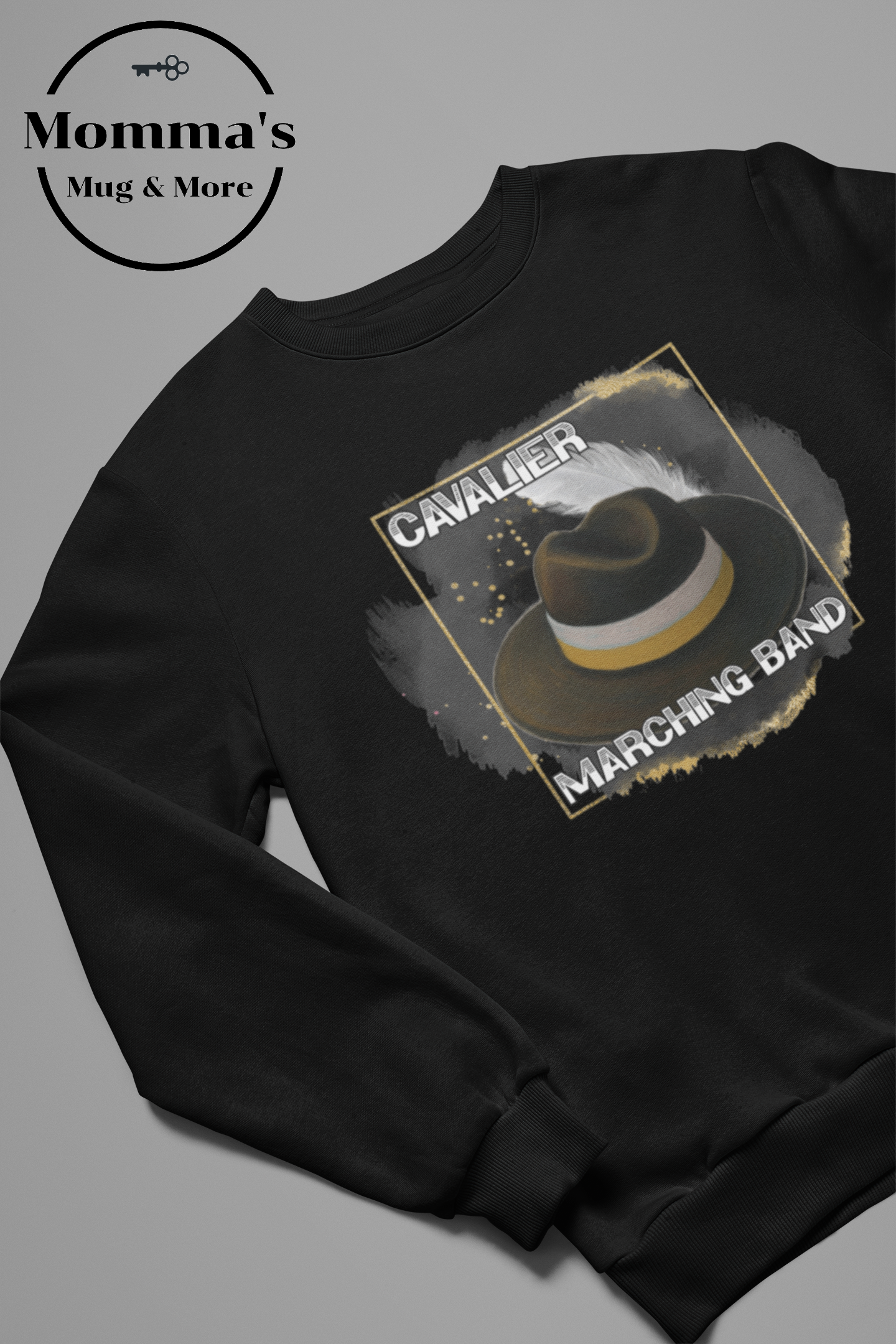 CAVALIERS MARCHING AUSSIE BLACK SWEATSHIRT.png