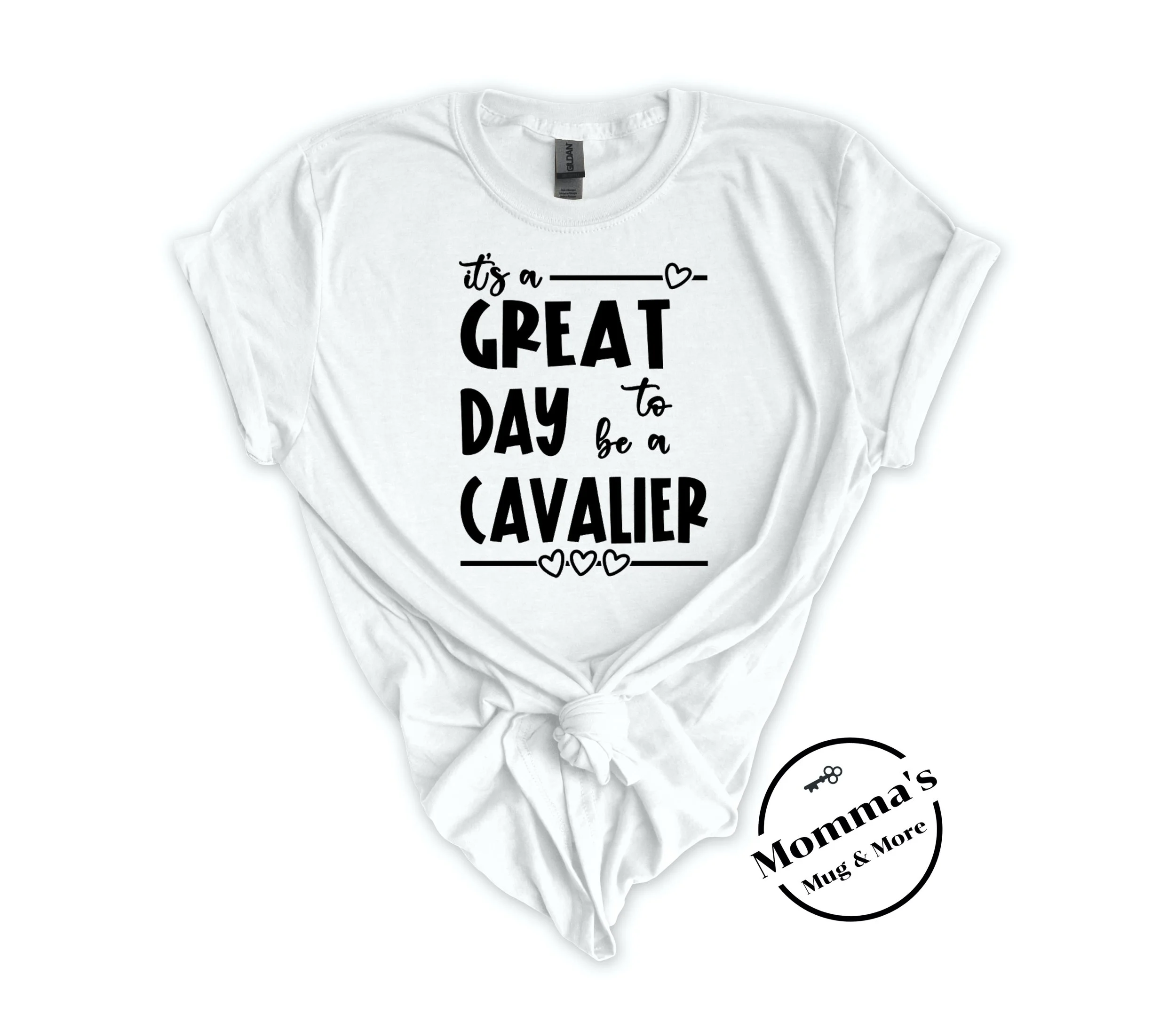GREAT DAY TO BE A CAVALIER WHITE TEE.jpeg
