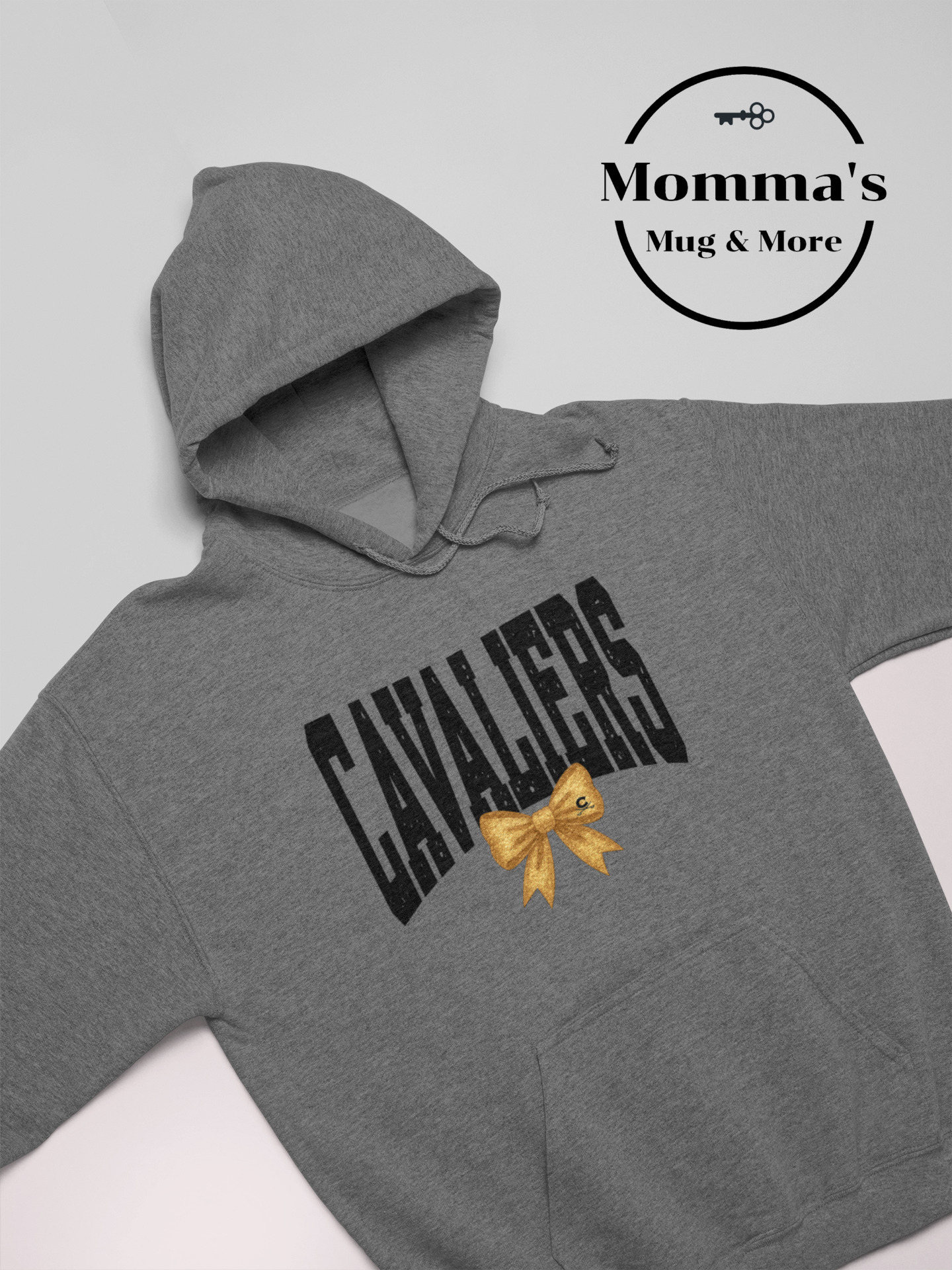 CORUNNA CAVALIERS AND BOWS GRAPHITE HEATHER HOODIE.png (Copy)