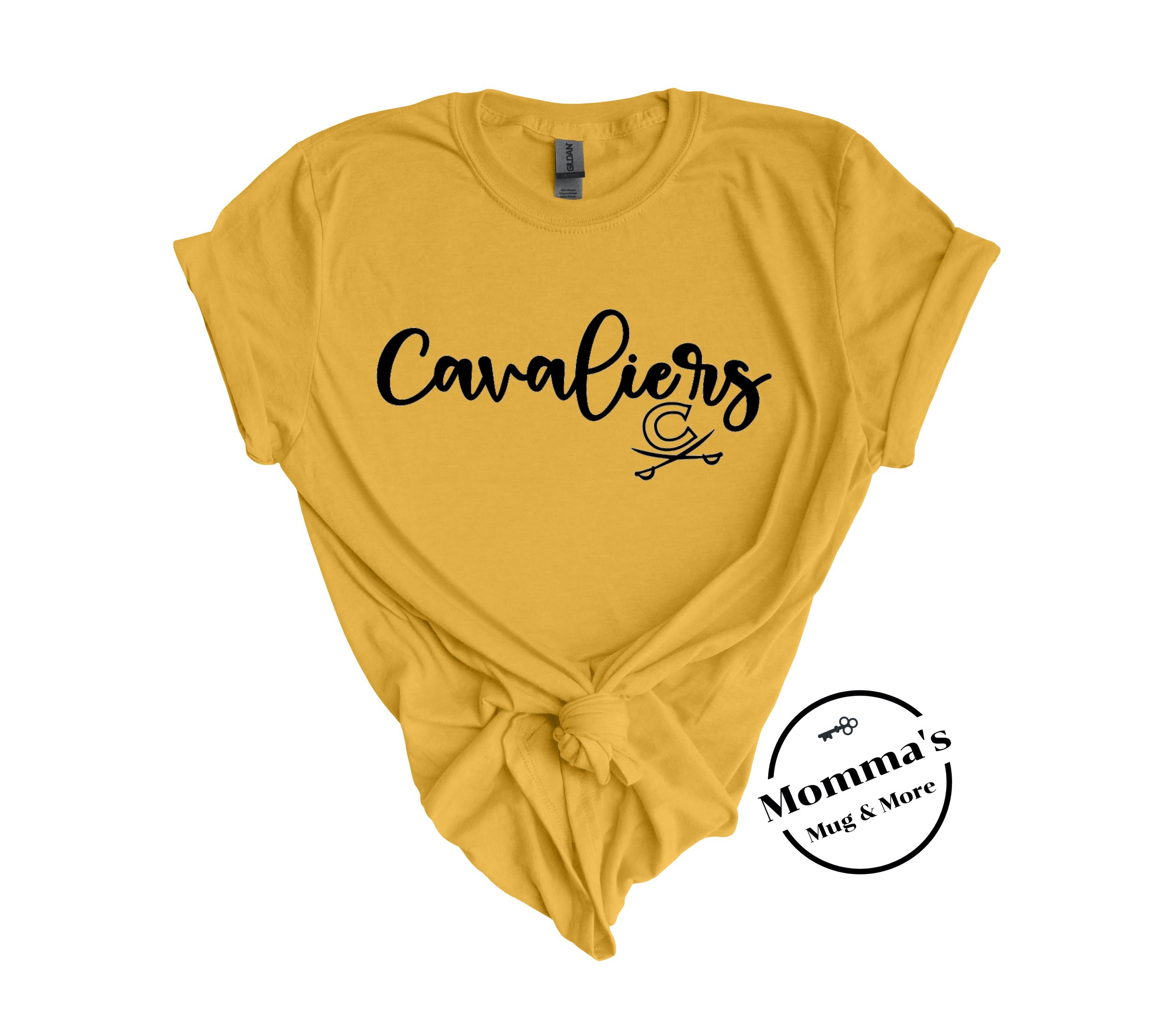 CORUNNA CAVALIERS AND CROSS SWORDS HONEY TEE.jpeg