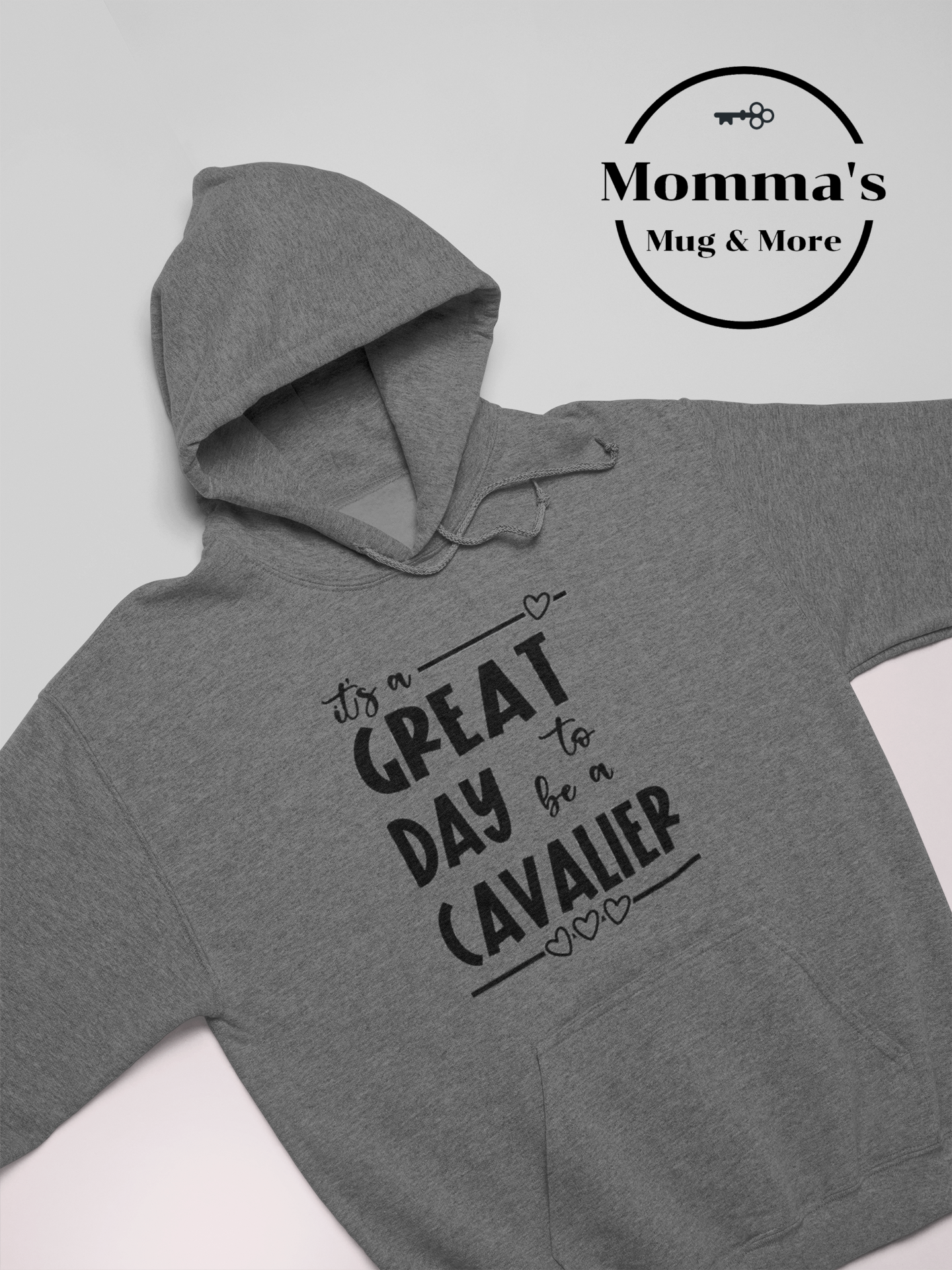 GREAT DAY TO BE A CAVALIER GRAPHITE HEATHER HOODIE.png