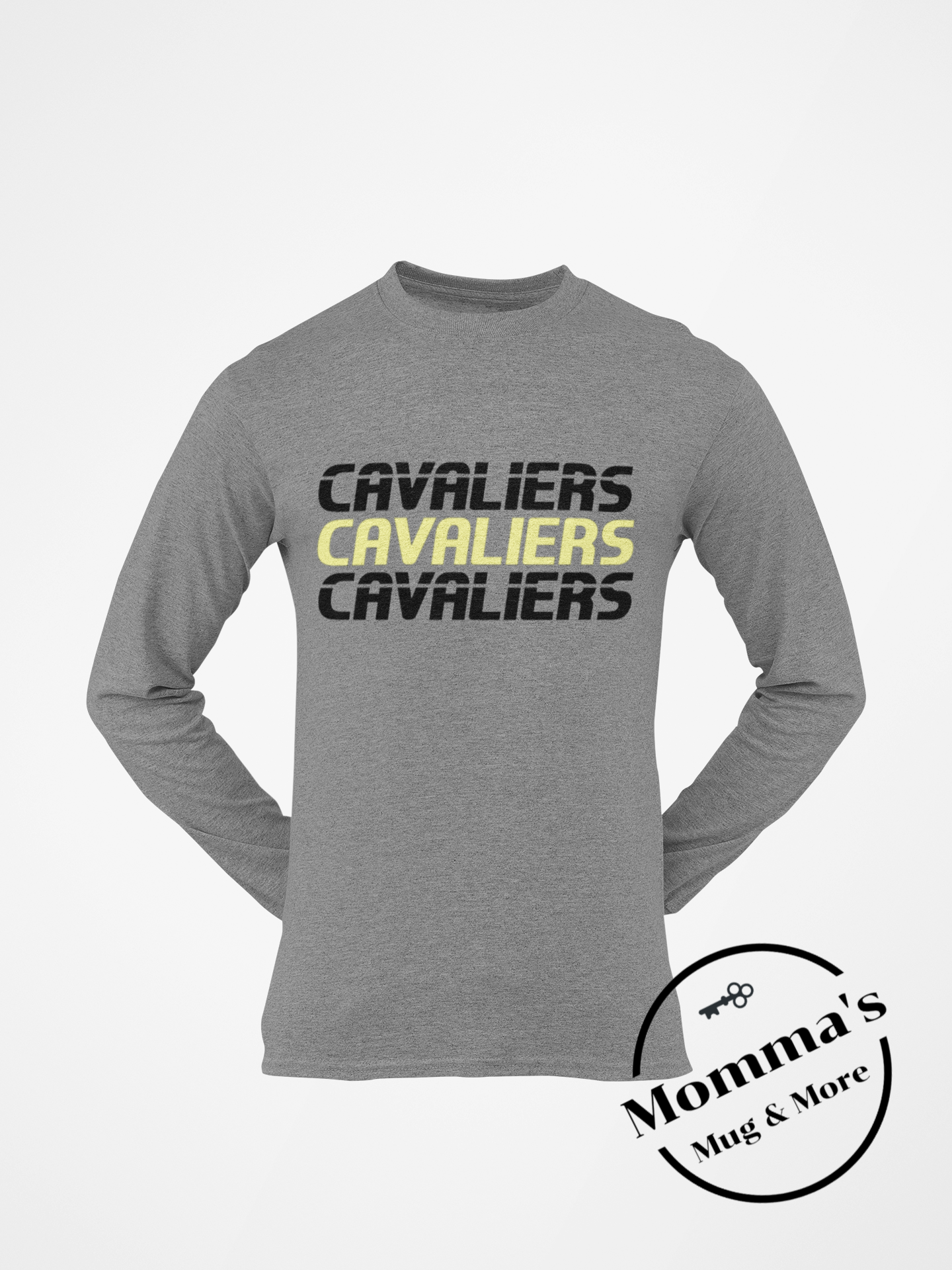 CORUNNA CAVALIERS SPEEDY STACKED SLEEVED GRAPHITE HEATHER.png