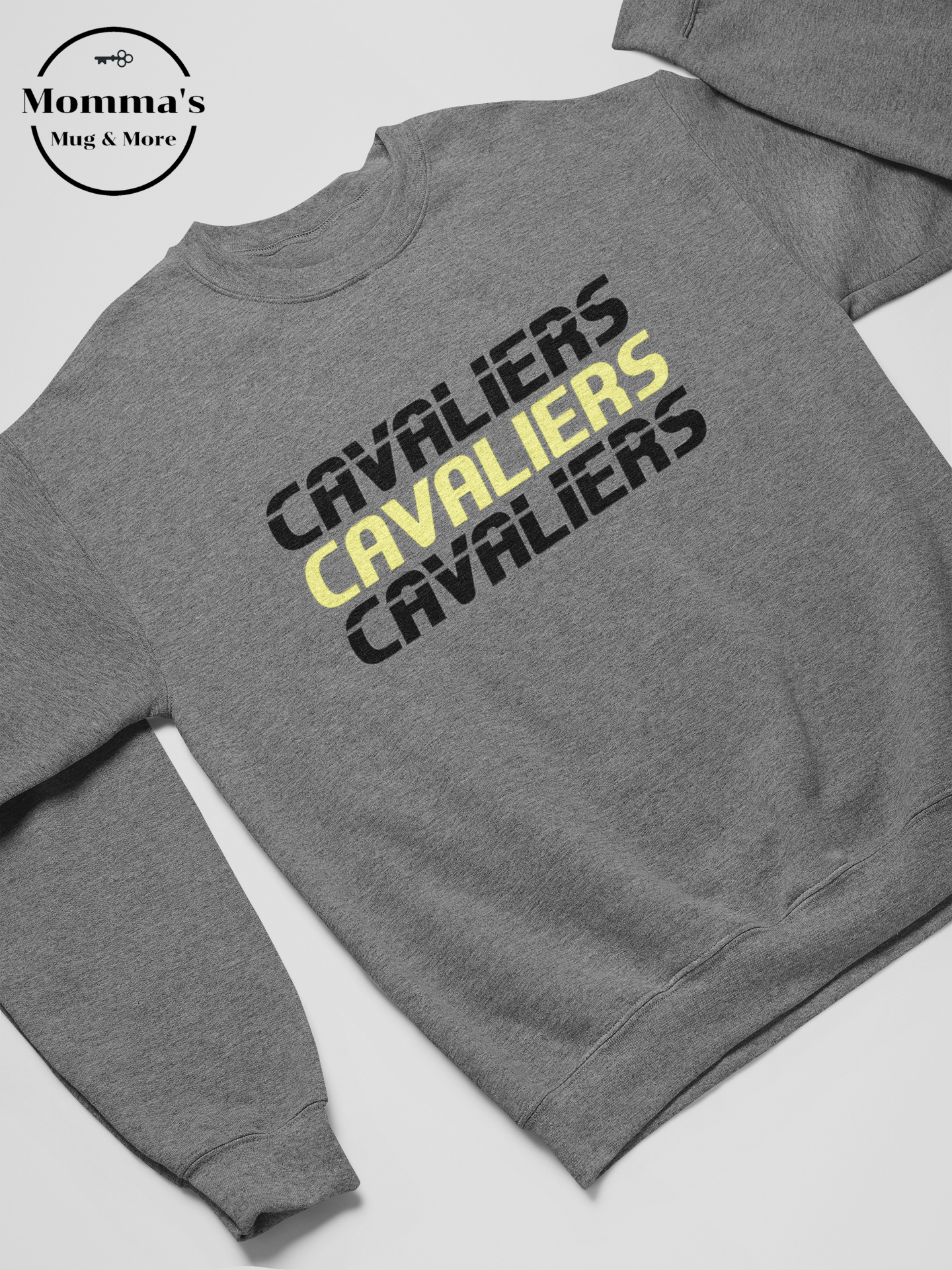 CORUNNA CAVALIERS SPEEDY STACKED GRAPHITE HEATHER SWEATSHIRT.png