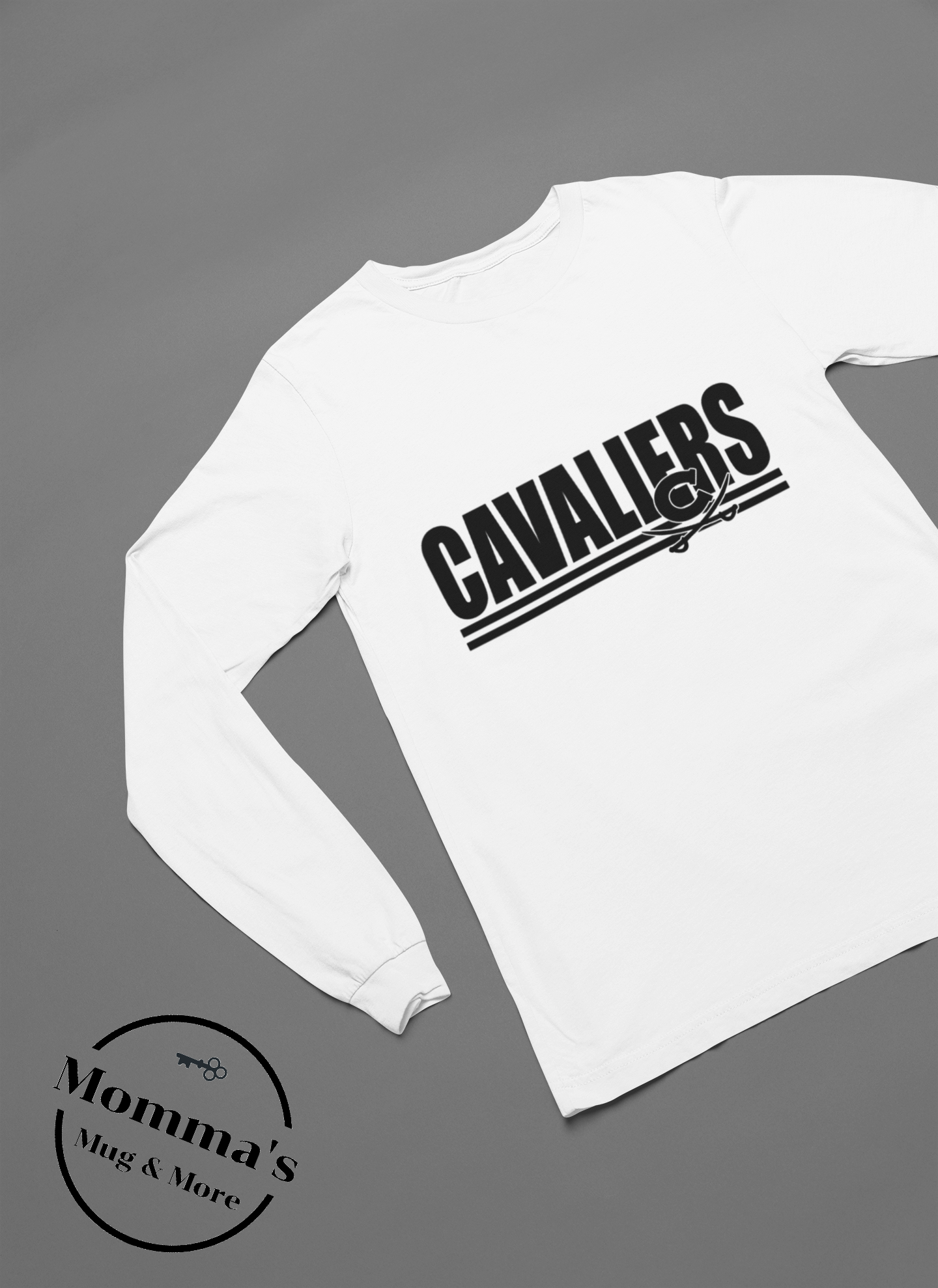 CORUNNA CAVALIERS STRIPED WHITE SLEEVED TEE.png