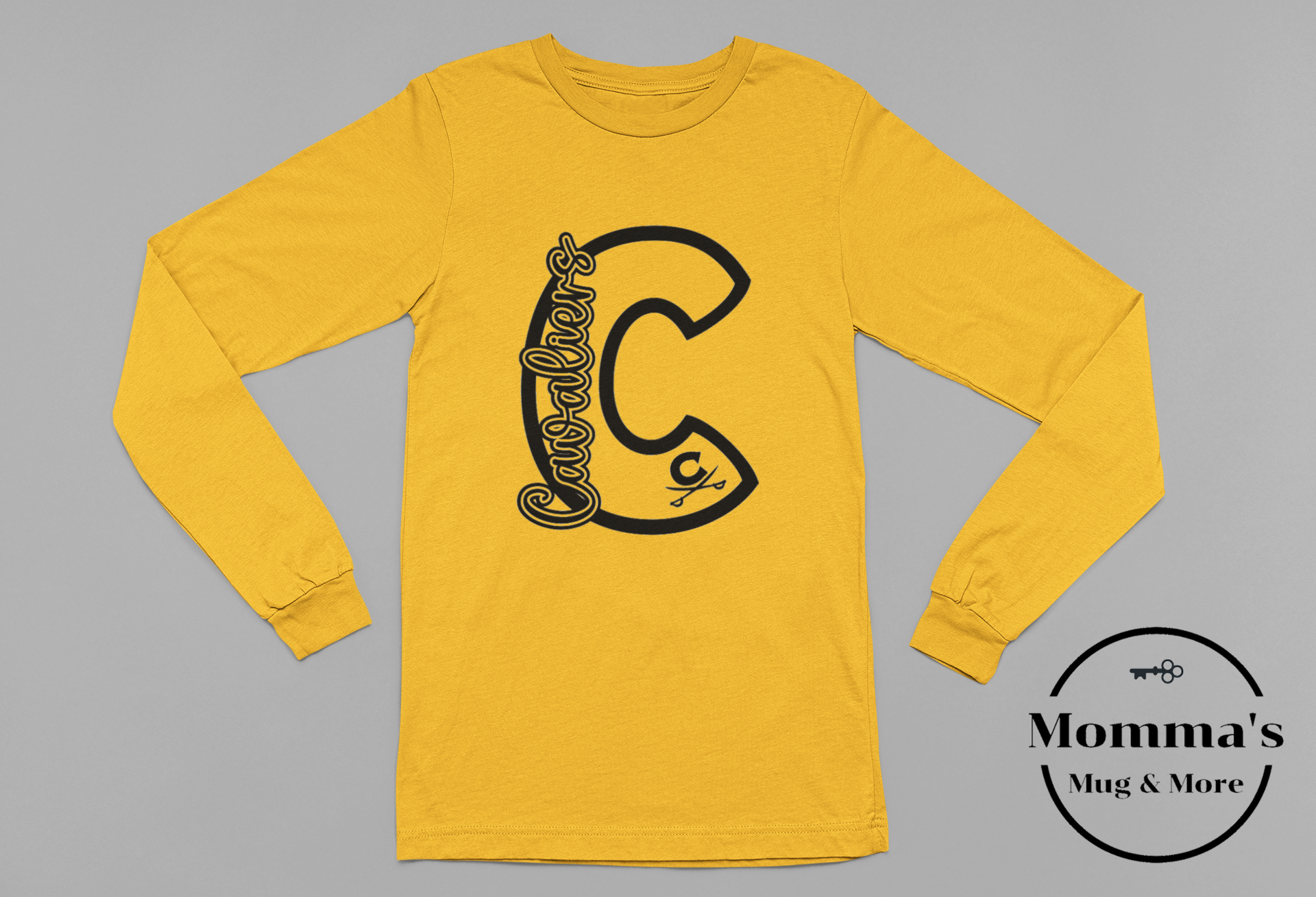 CAVALIER C GOLD SLEEVED TEE.png