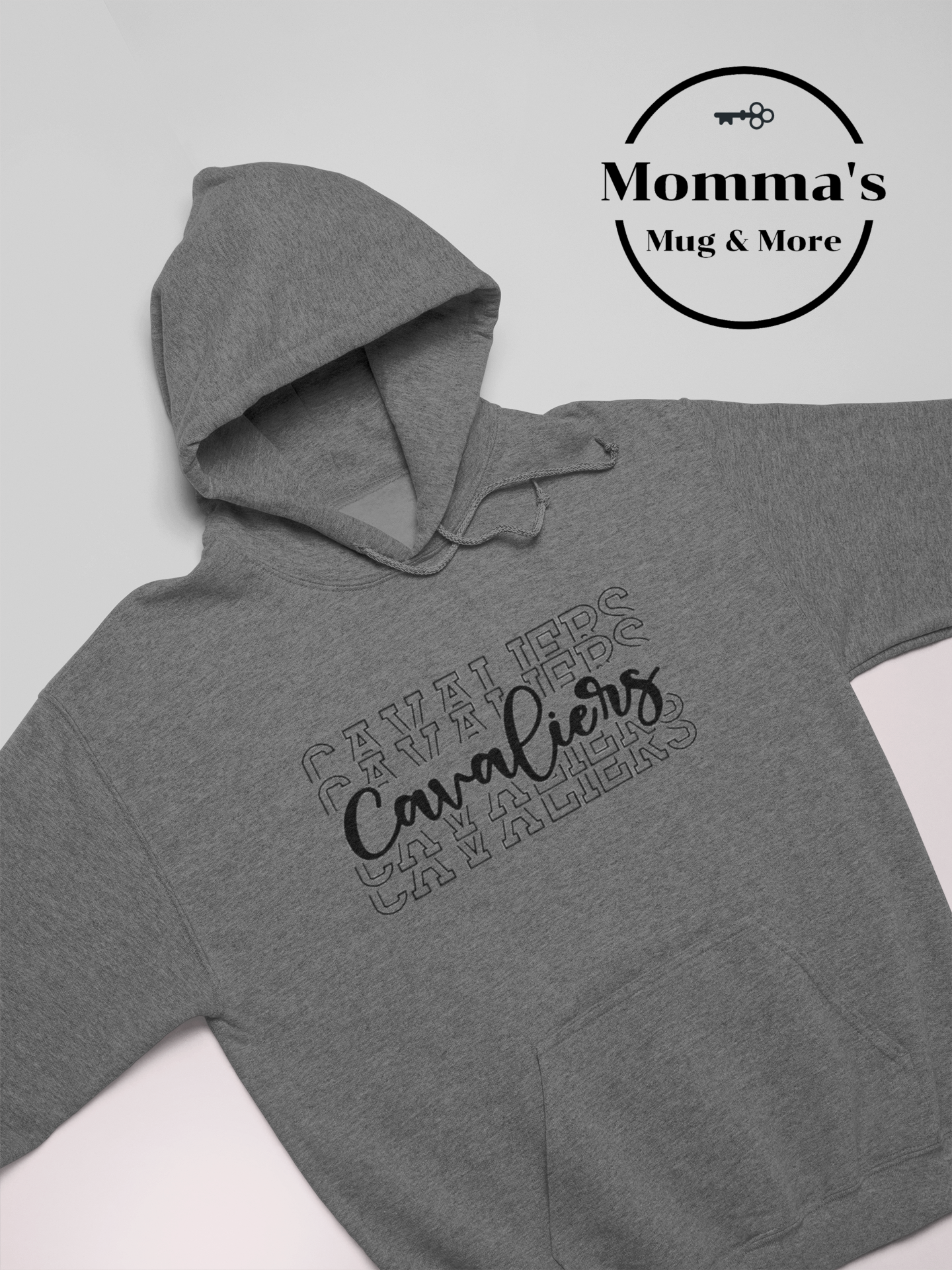 CORUNNA CAVALIERS ROMEO STACKED GRAPHITE HEATHER HOODIE.png