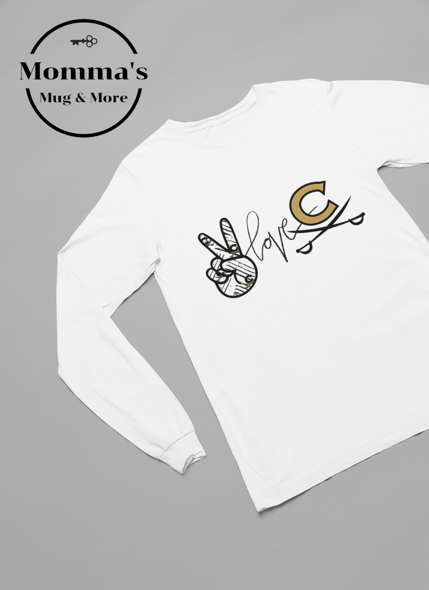 PEACE LOVE CORUNNA WHITE SLEEVED TEE.png (Copy)
