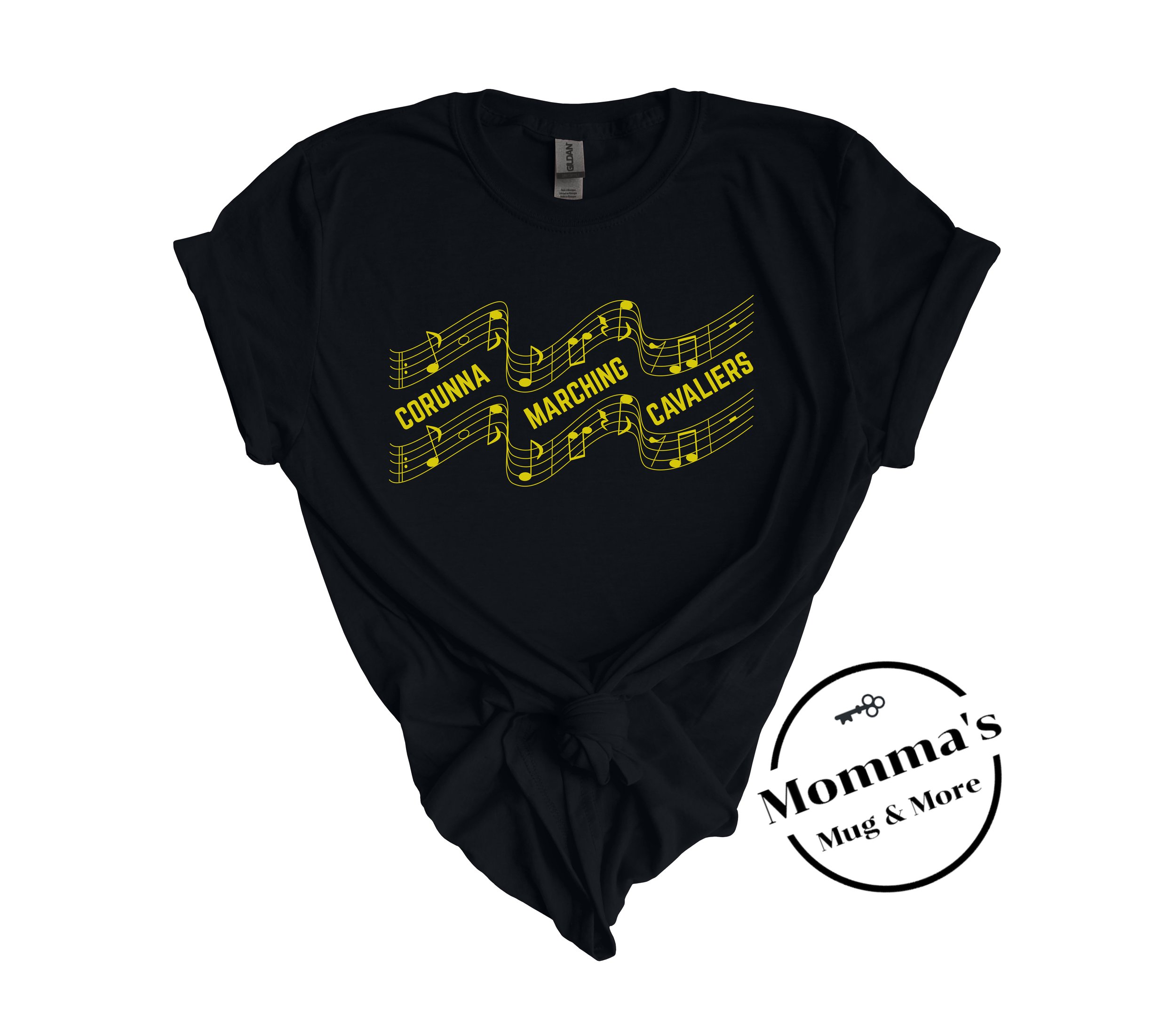 CAVALIERS MARCHING SHEET MUSIC GOLD AND BLACK TEE.jpeg