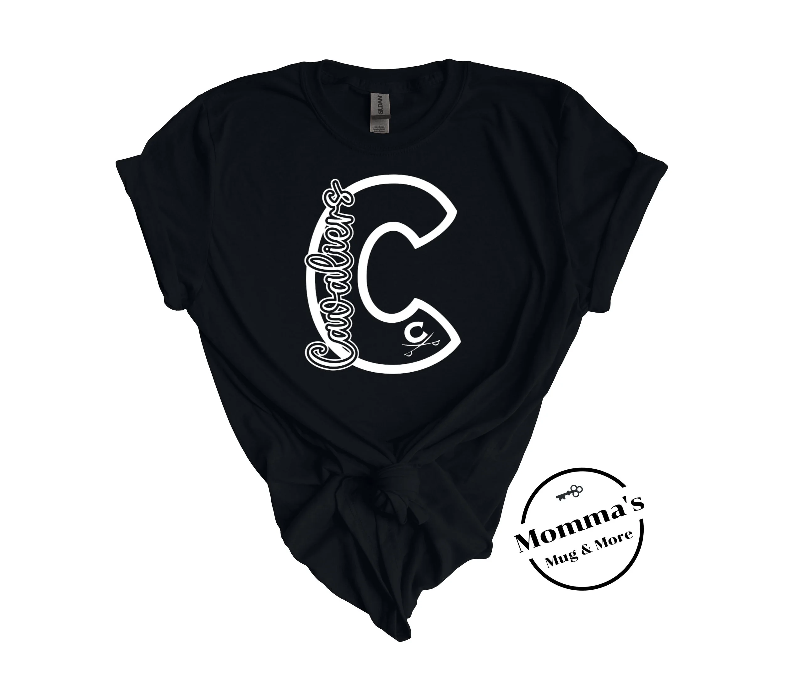 CAVALIERS C BLACK TEE:WHITE.jpeg
