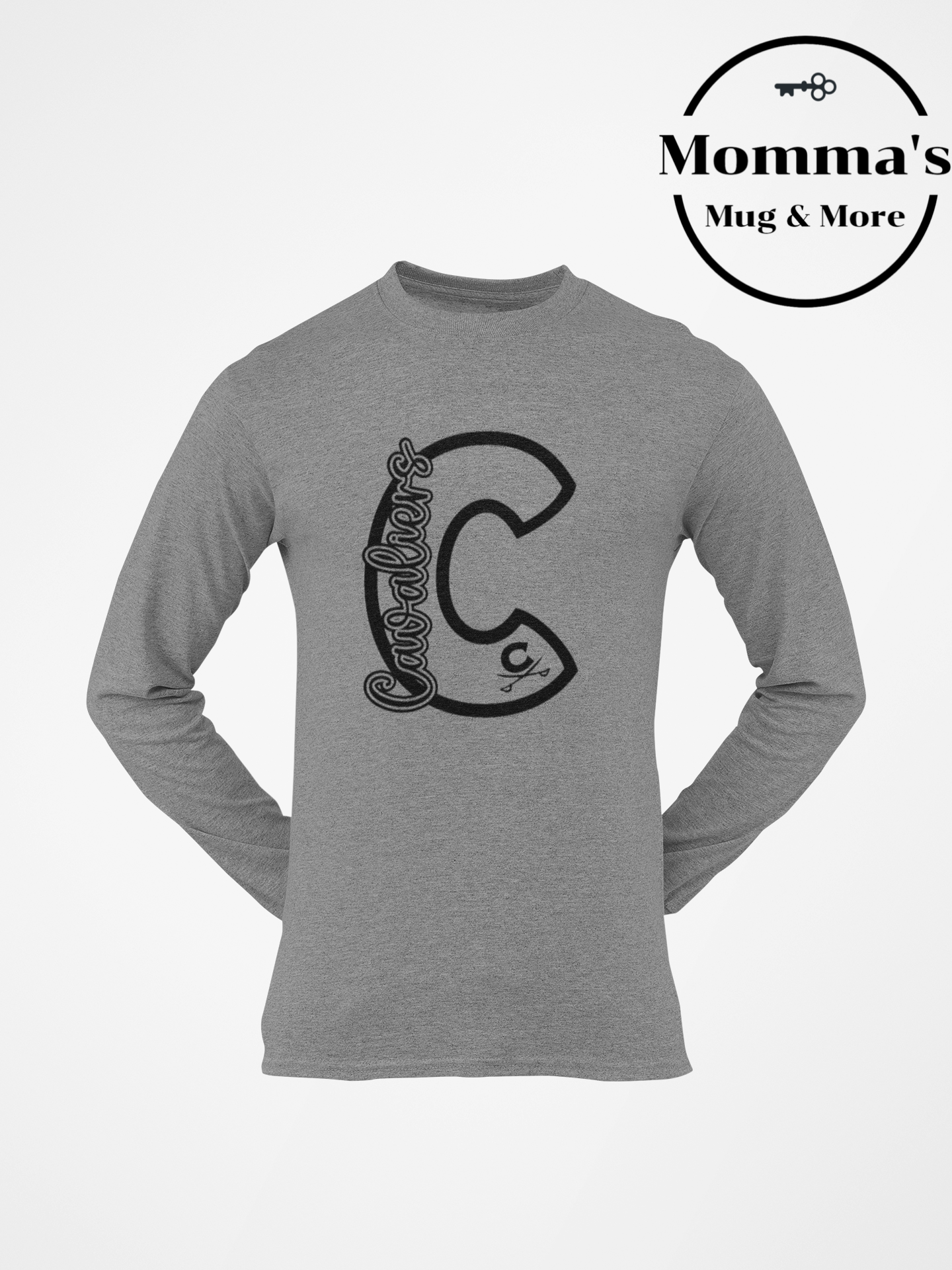 CAVALIER C GRAPHITE HEATHER SLEEVED TEE.png
