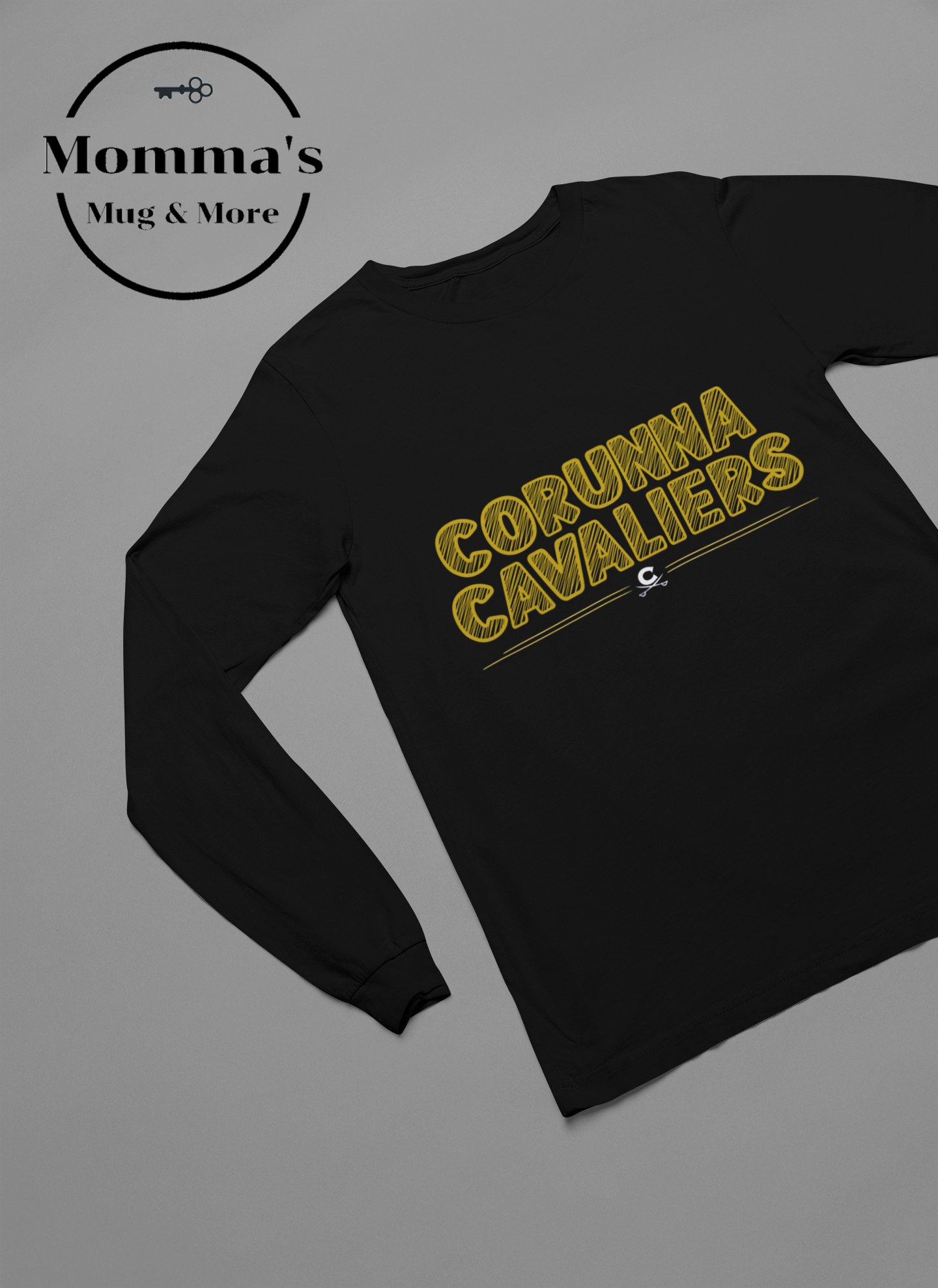 CORUNNA CAVALIERS SCRATCHED GRAPHITE BLACK TEE.png (Copy)