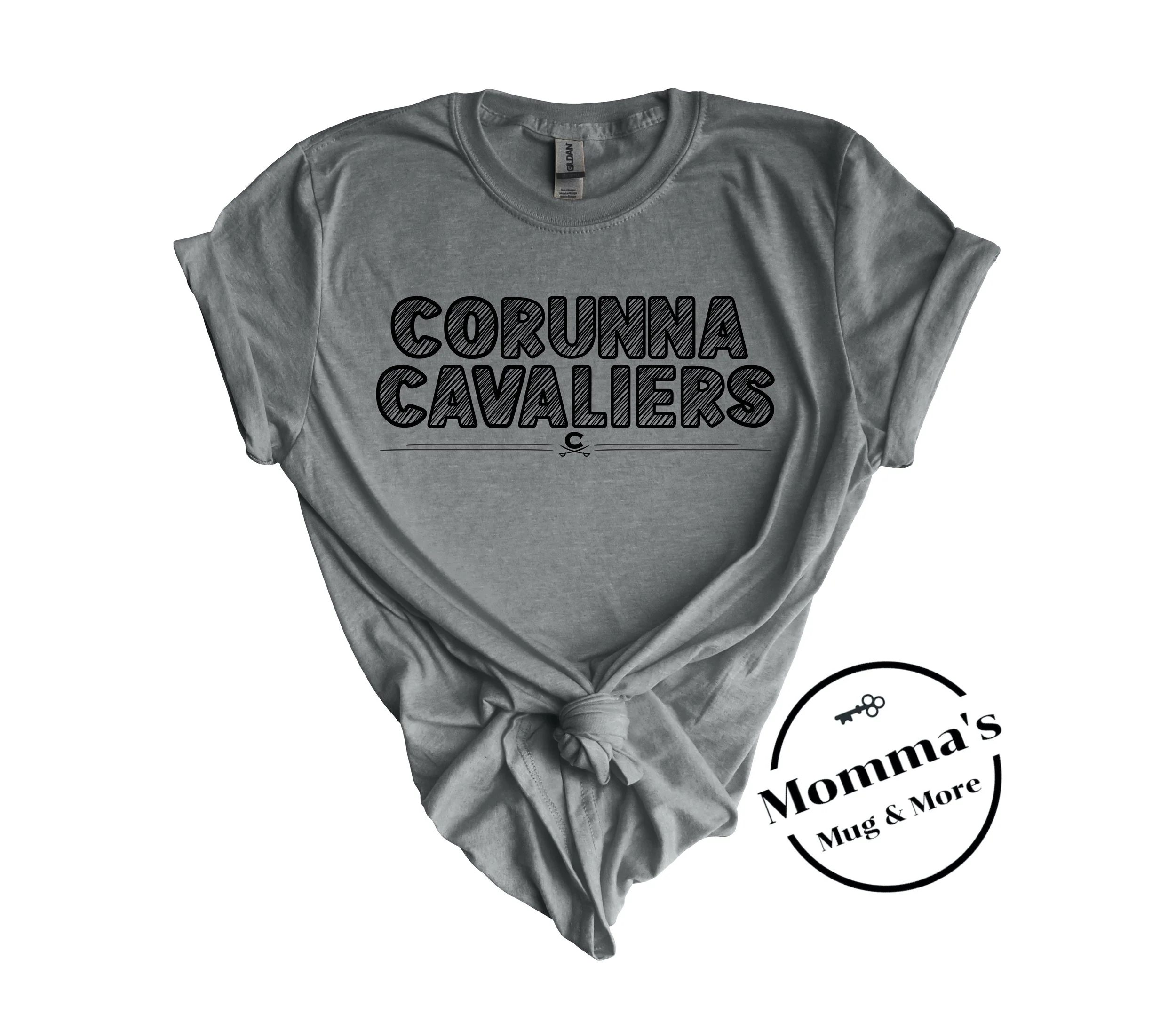CORUNNA CAVALIERS SCRATCHED GRAPHITE HEATHER TEE.jpeg