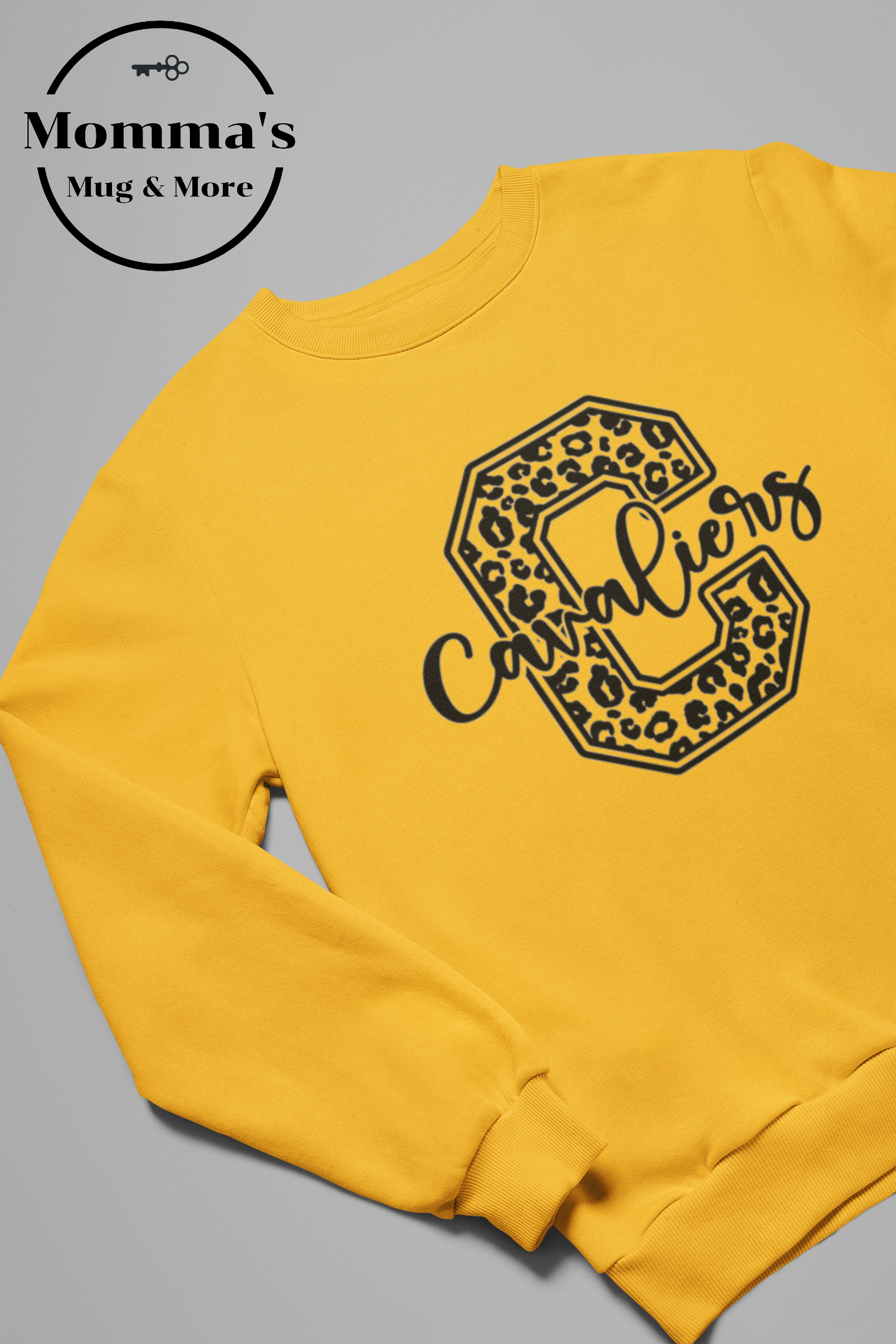 CORUNNA CAVALIERS LEOPARD C GOLD SWEATSHIRT.png