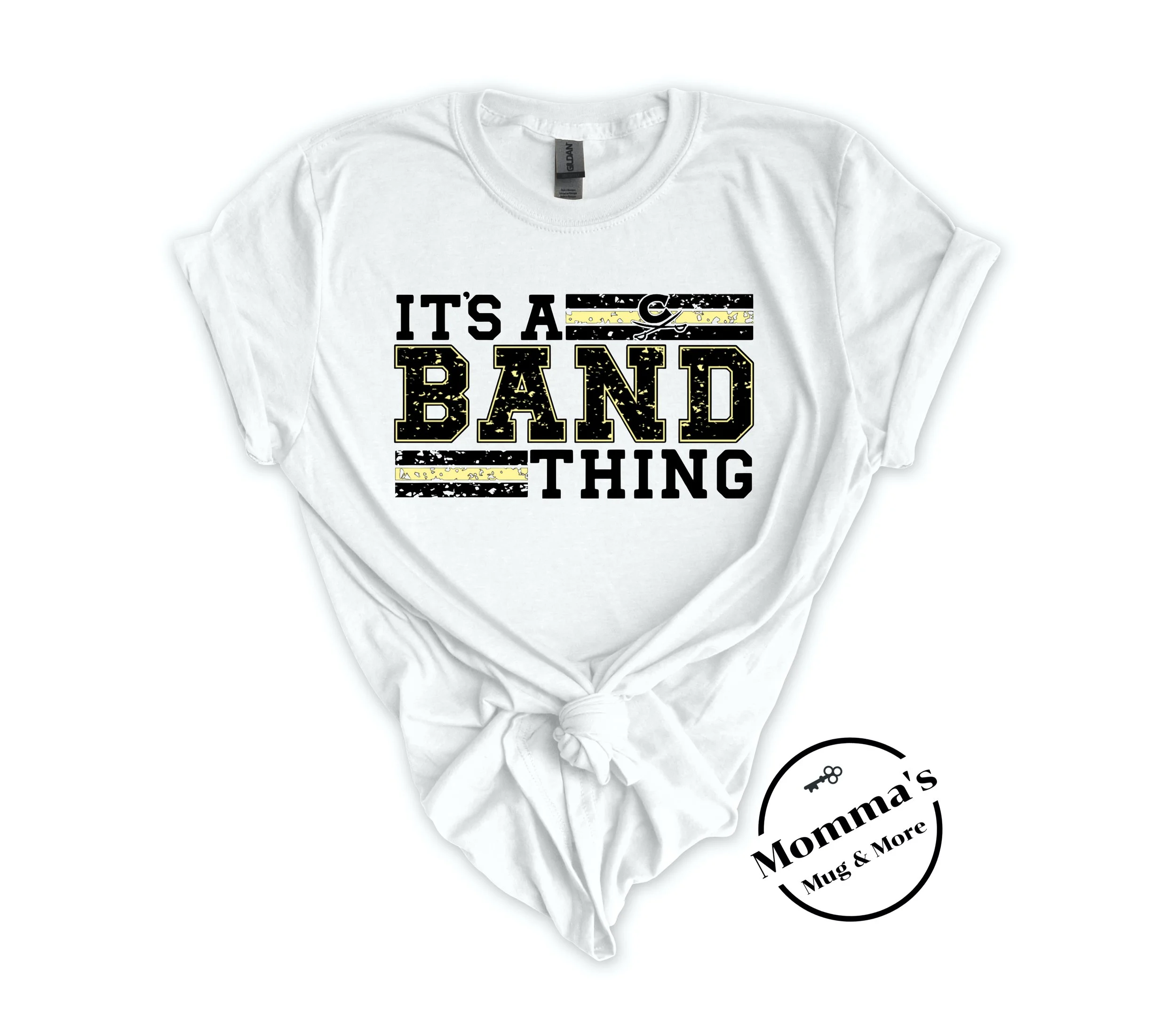 CORUNNA CAVALIERS MARCHING BAND VITANGE WHITE TEE.jpeg