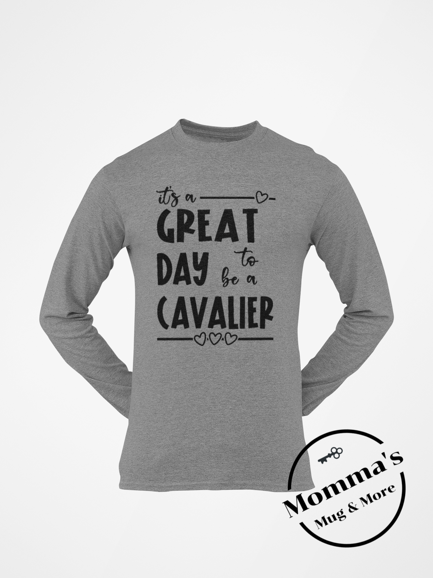 GREAT DAY TO BE A CAVALIER SLEEVED GRAPHITE HEATHER.png