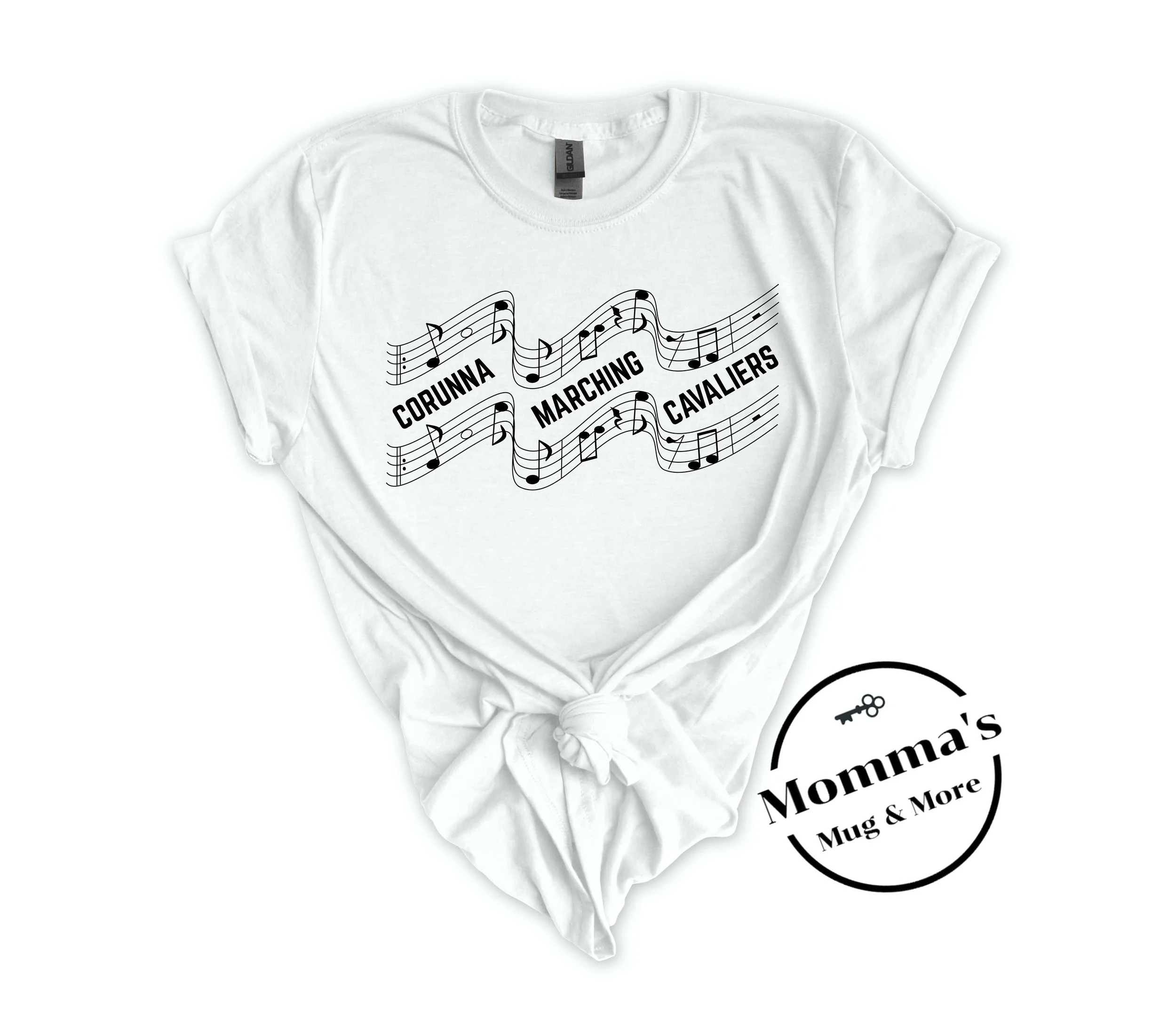 CAVALIERS MARCHING SHEET MUSIC WHITE TEE.jpeg