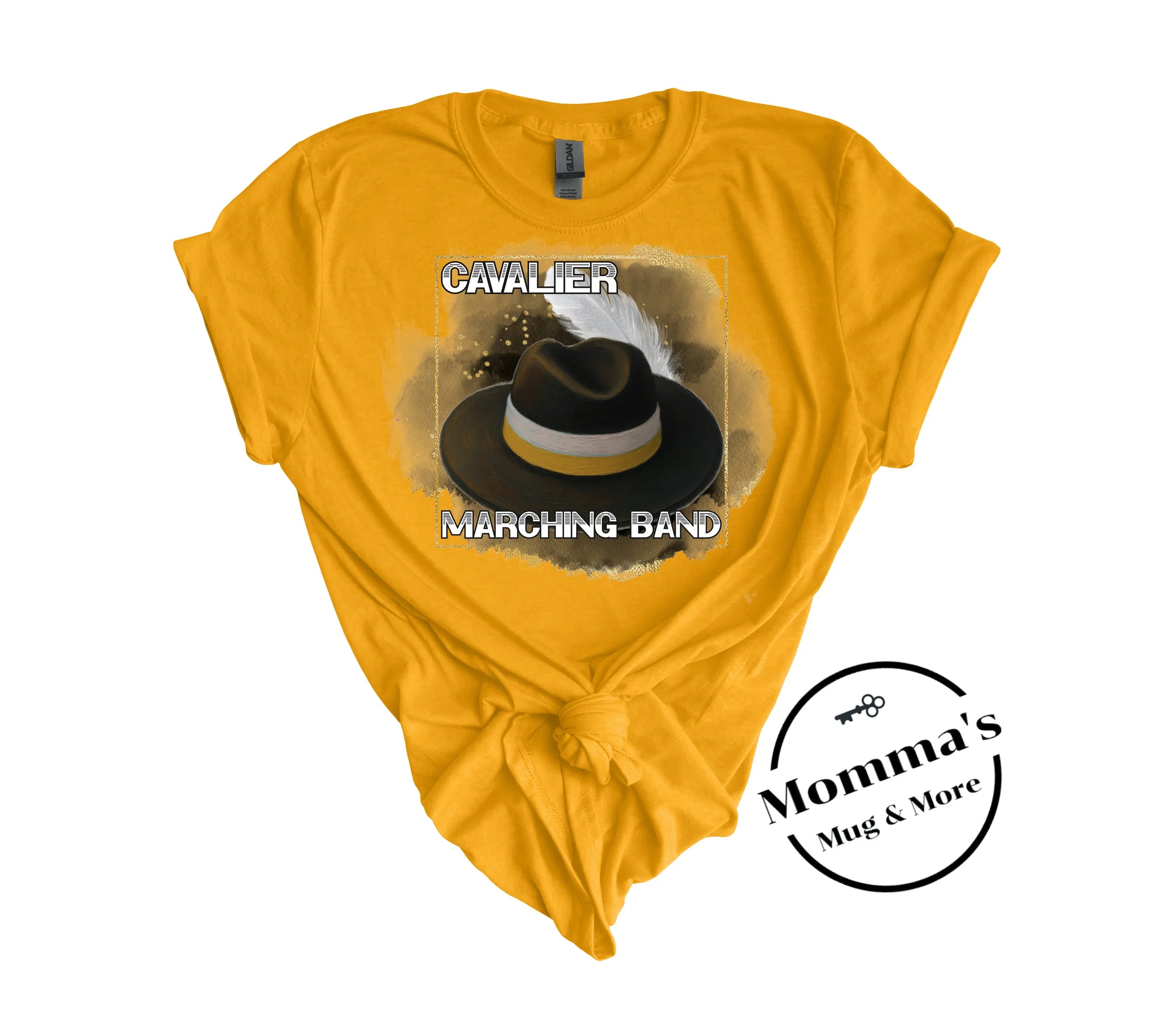 CAVALIERS MARCHING AUSSIE GOLD TEE.jpeg