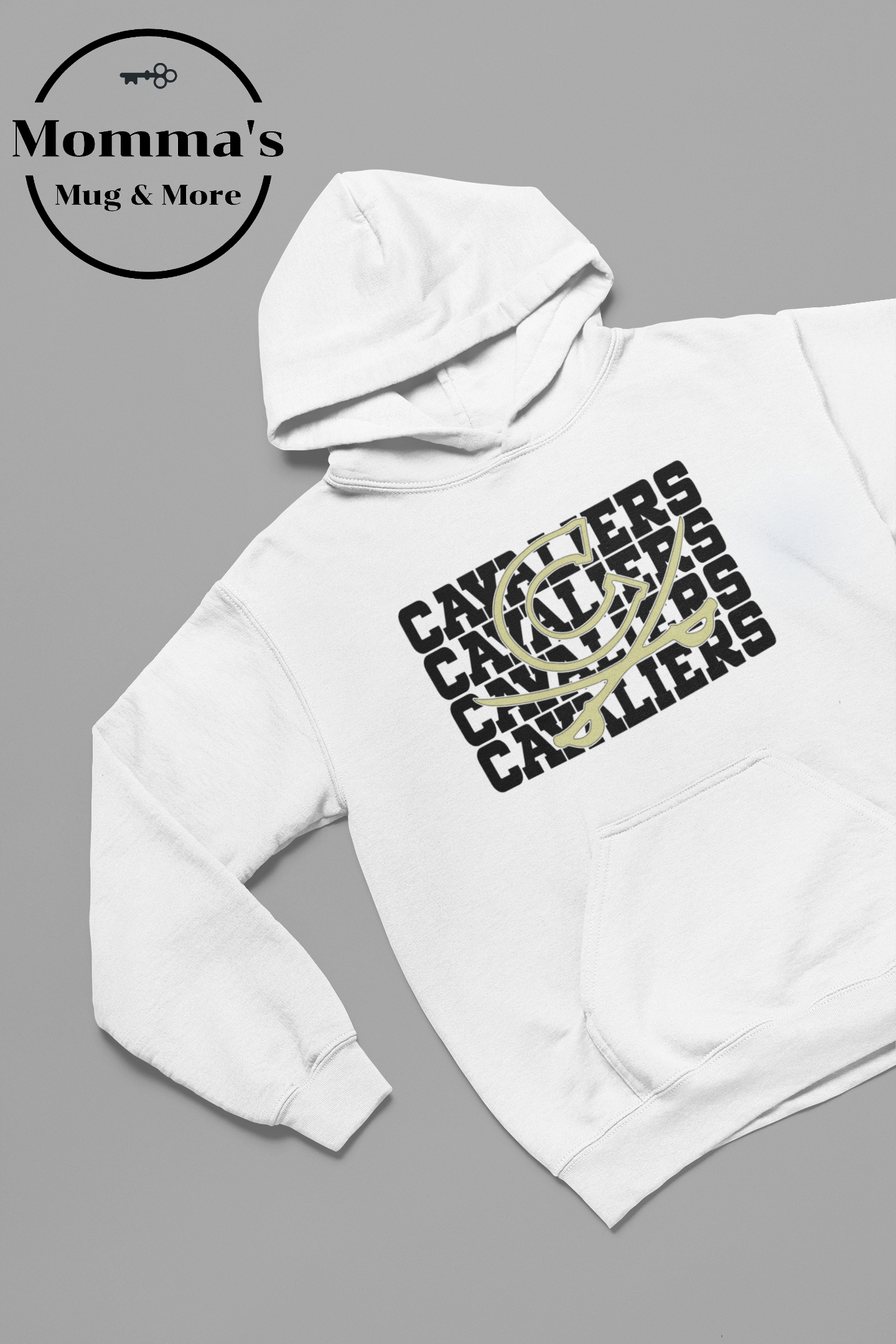 CORUNNA CAVALIERS BIG C LITTLE C WHITE HOODIE.png