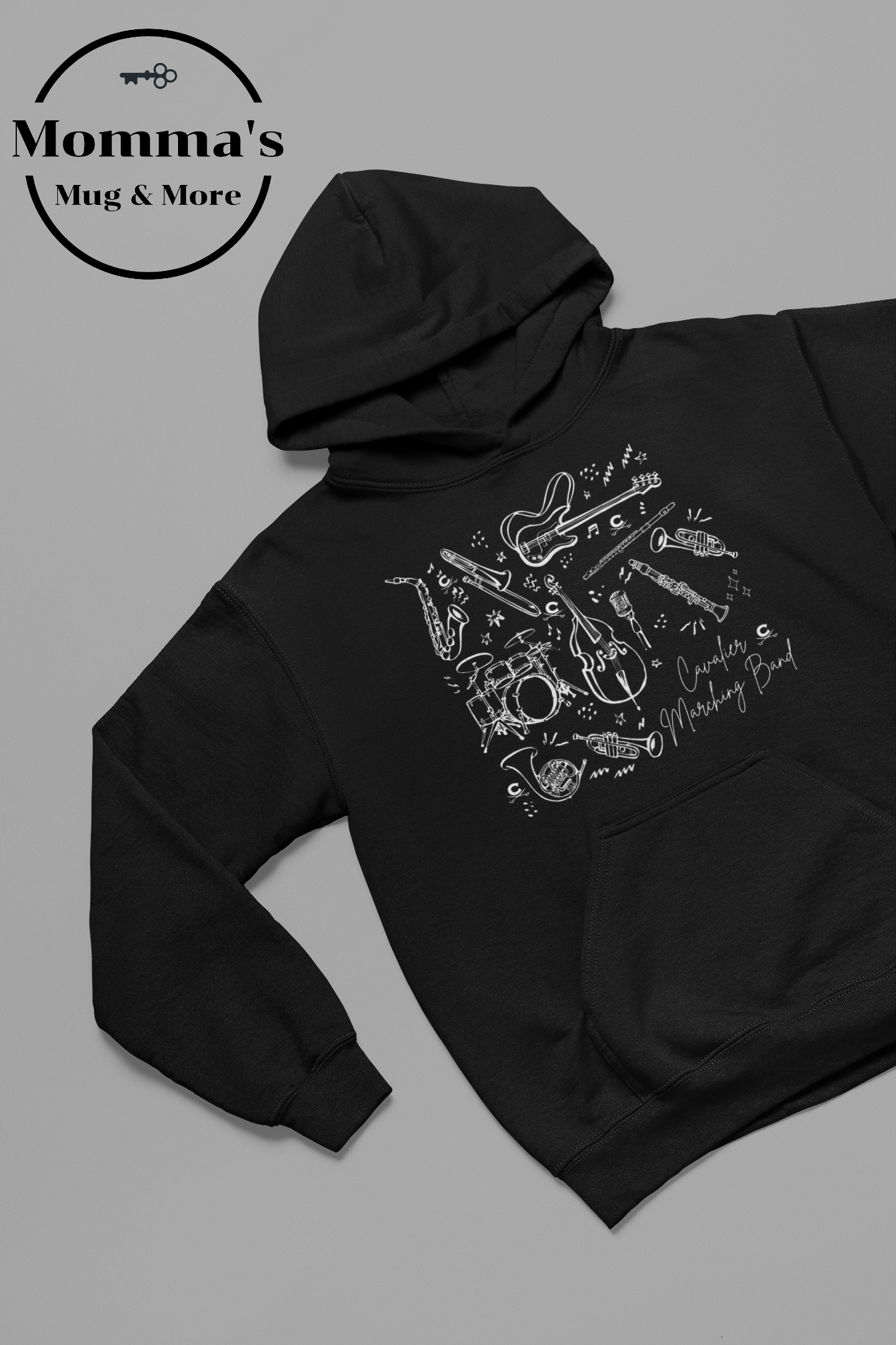 CAVALIERS MARCHING ORCHESTRA WHITE AND BLACK HOODIE.png