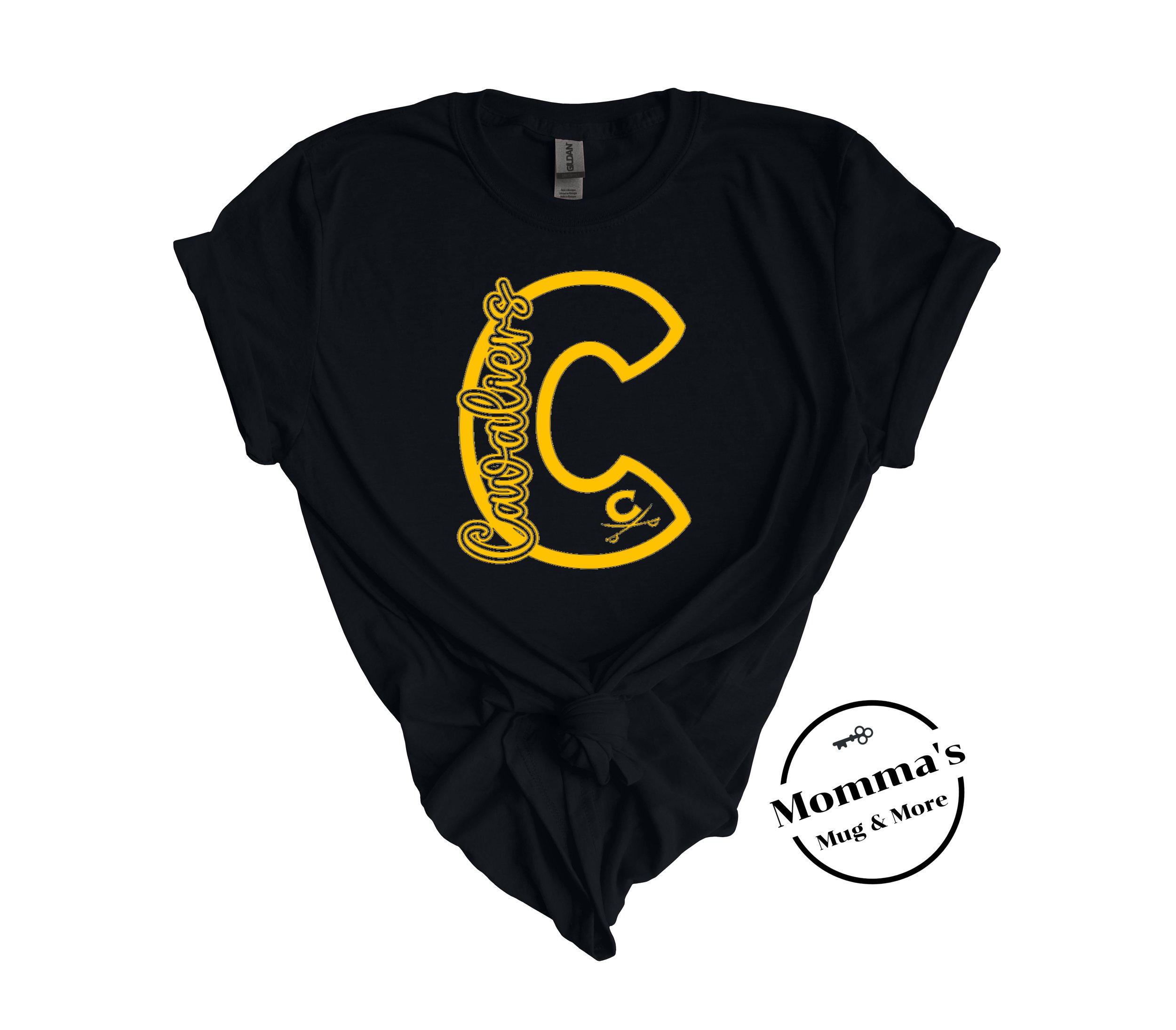 CAVALIERS C BLACK TEE:YELLOW.jpeg