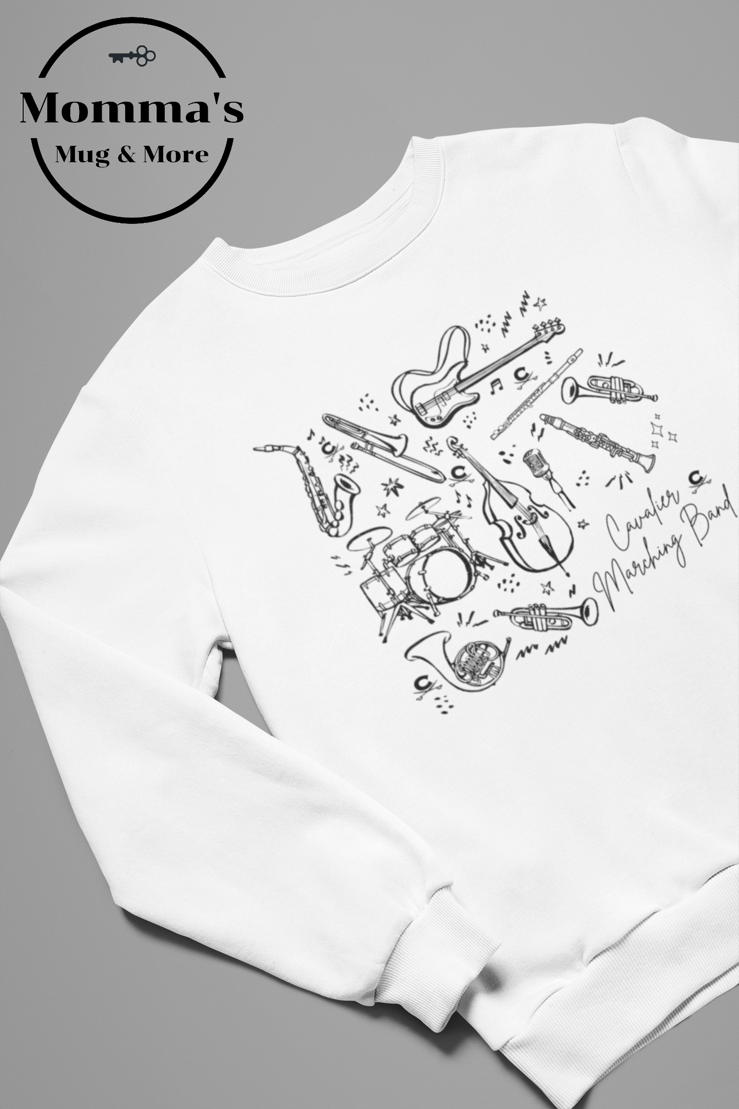 CAVALIERS MARCHING ORCHESTRA WHITE SWEATSHIRT.png