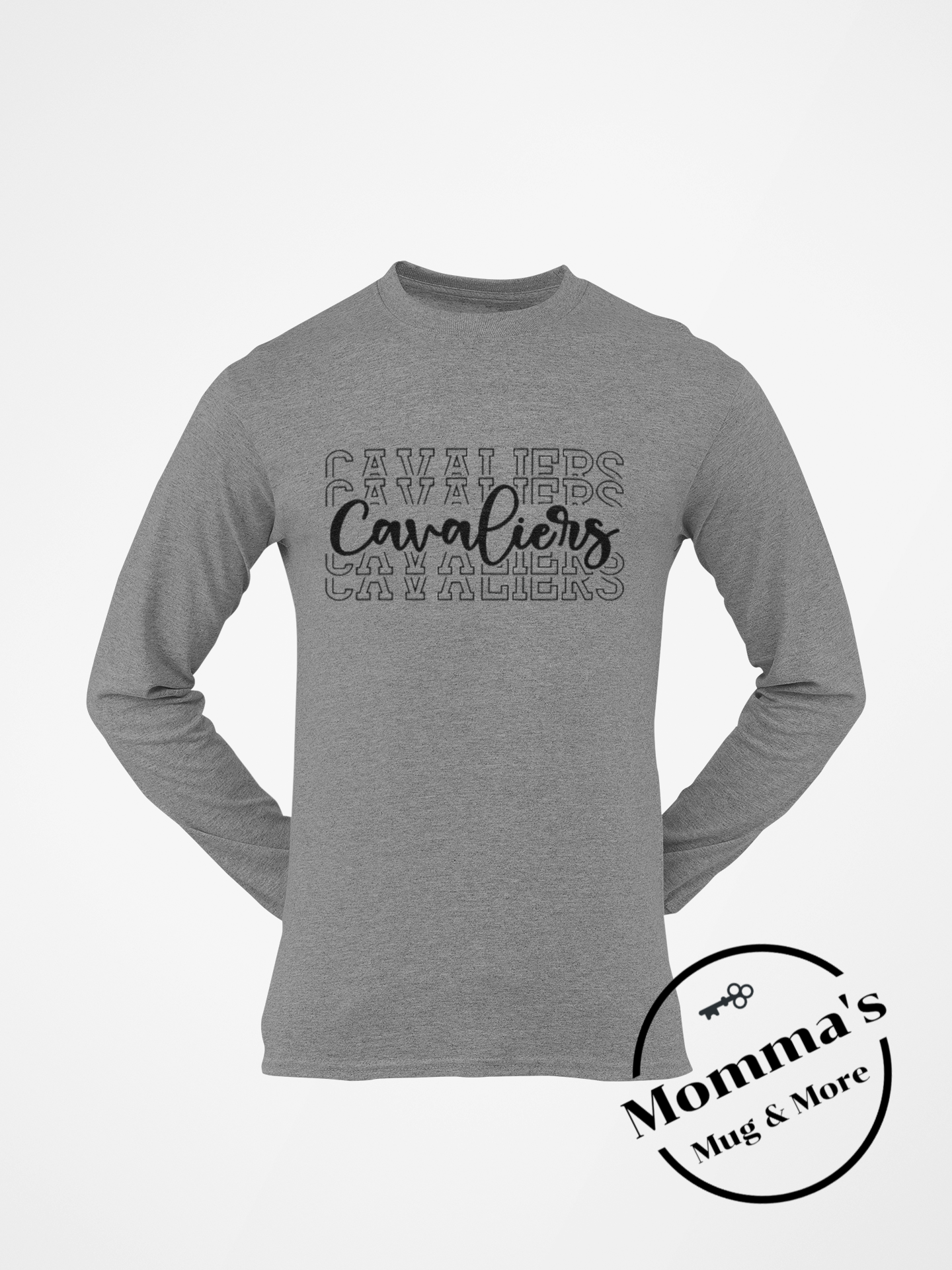 CORUNNA CAVALIER ROMEO STACKED SLEEVED TEE GRAPHITE HEATHER.png