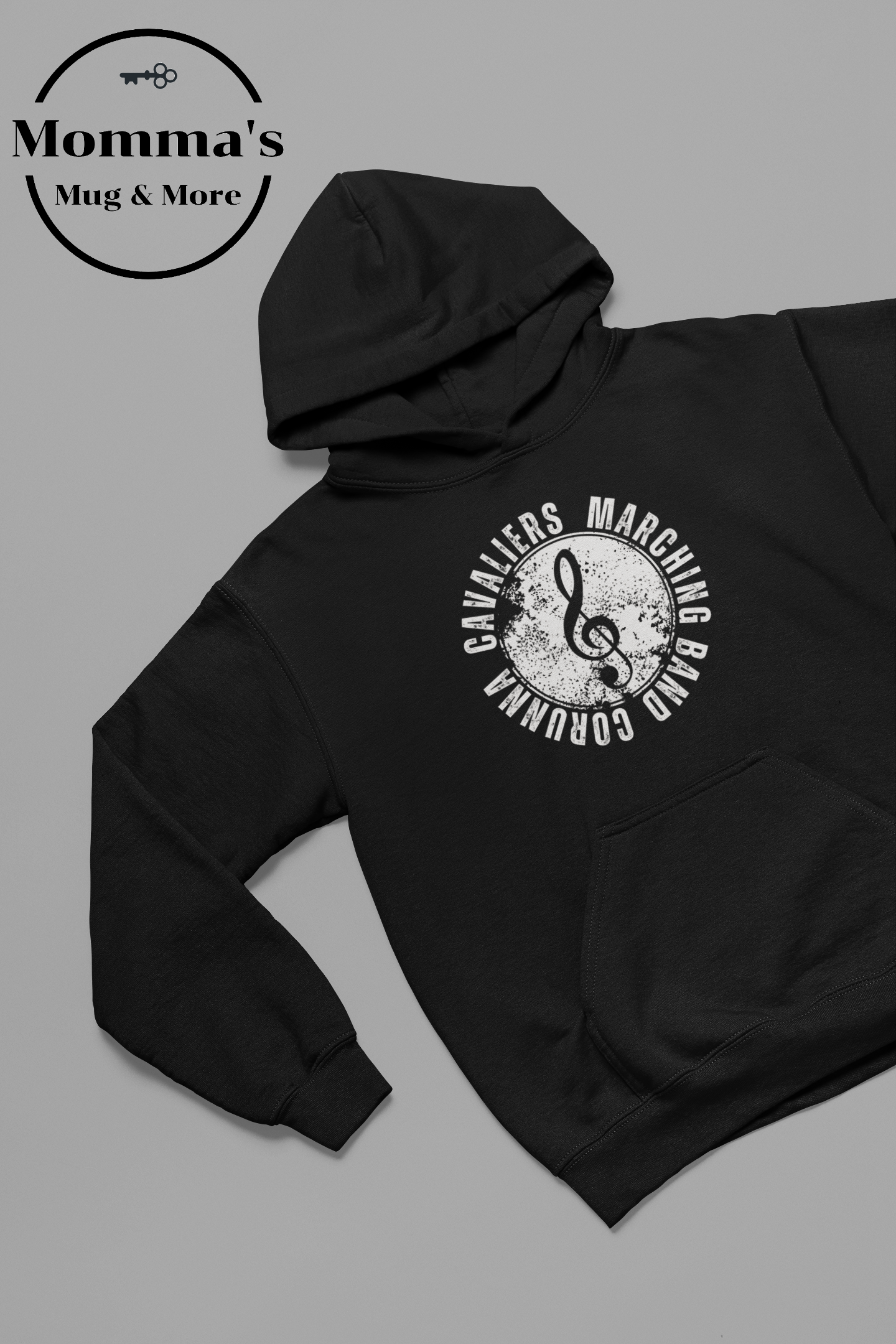 CAVALIERS MARCHING RUSTIC WHITE AND BLACK HOODIE.png