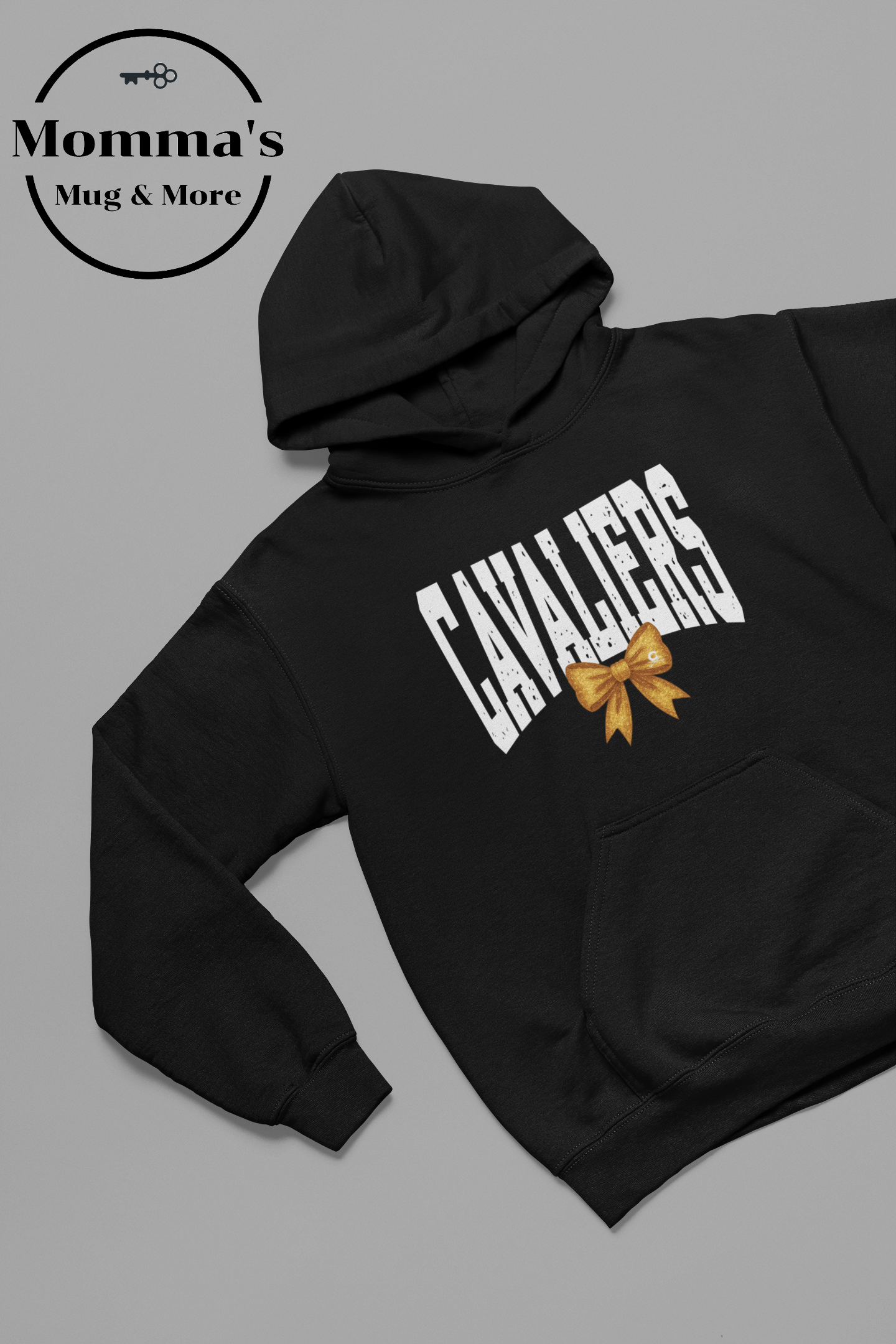 CORUNNA CAVALIERS AND BOWS BLACK HOODIE.png (Copy)