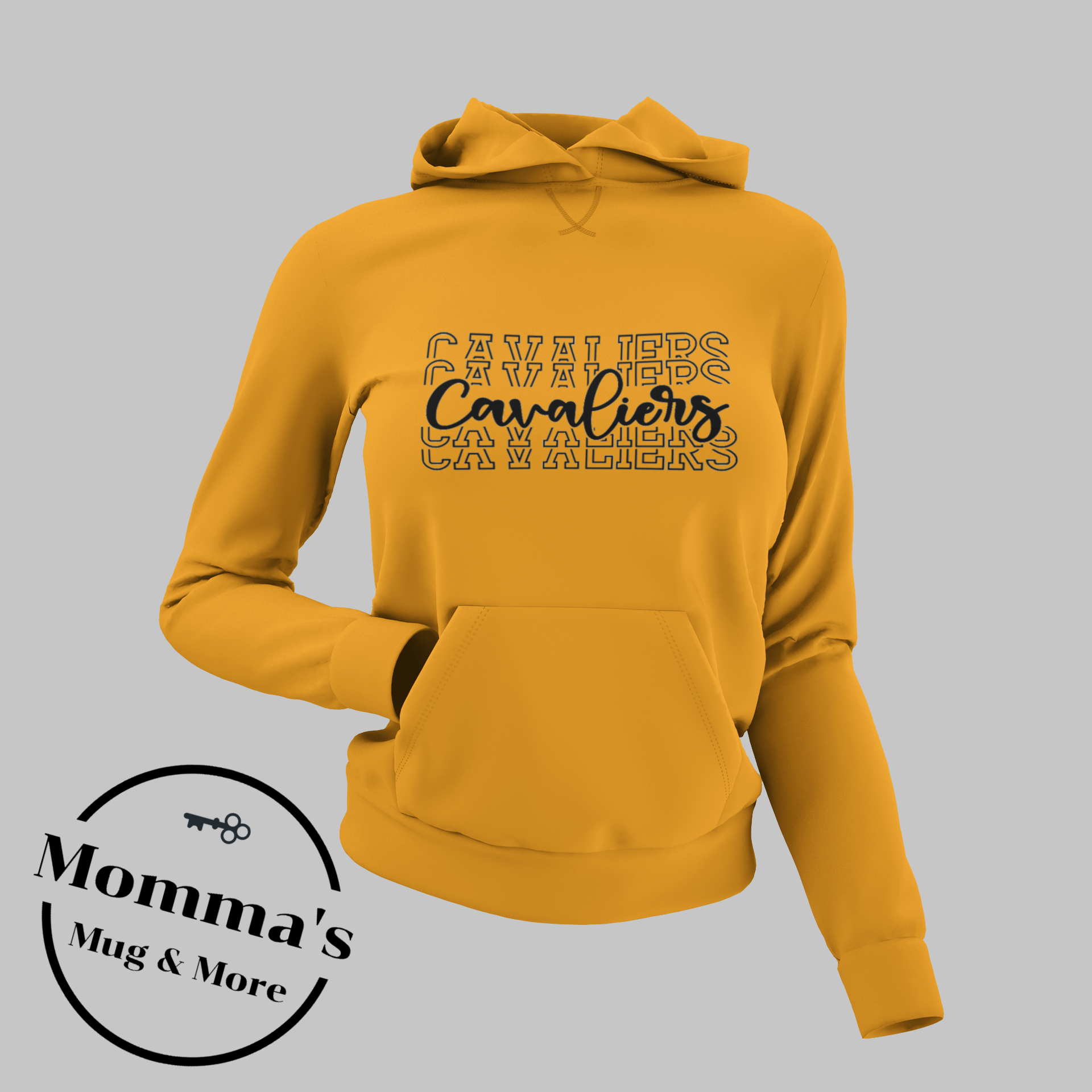 CORUNNA CAVALIERS ROMEO STACKED GOLD HOODIE.png