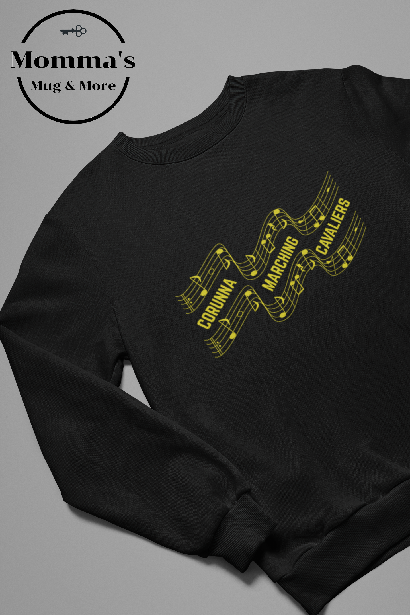 CAVALIERS MARCHING SHEET MUSIC GOLD AND BLACK SWEATSHIRT.png
